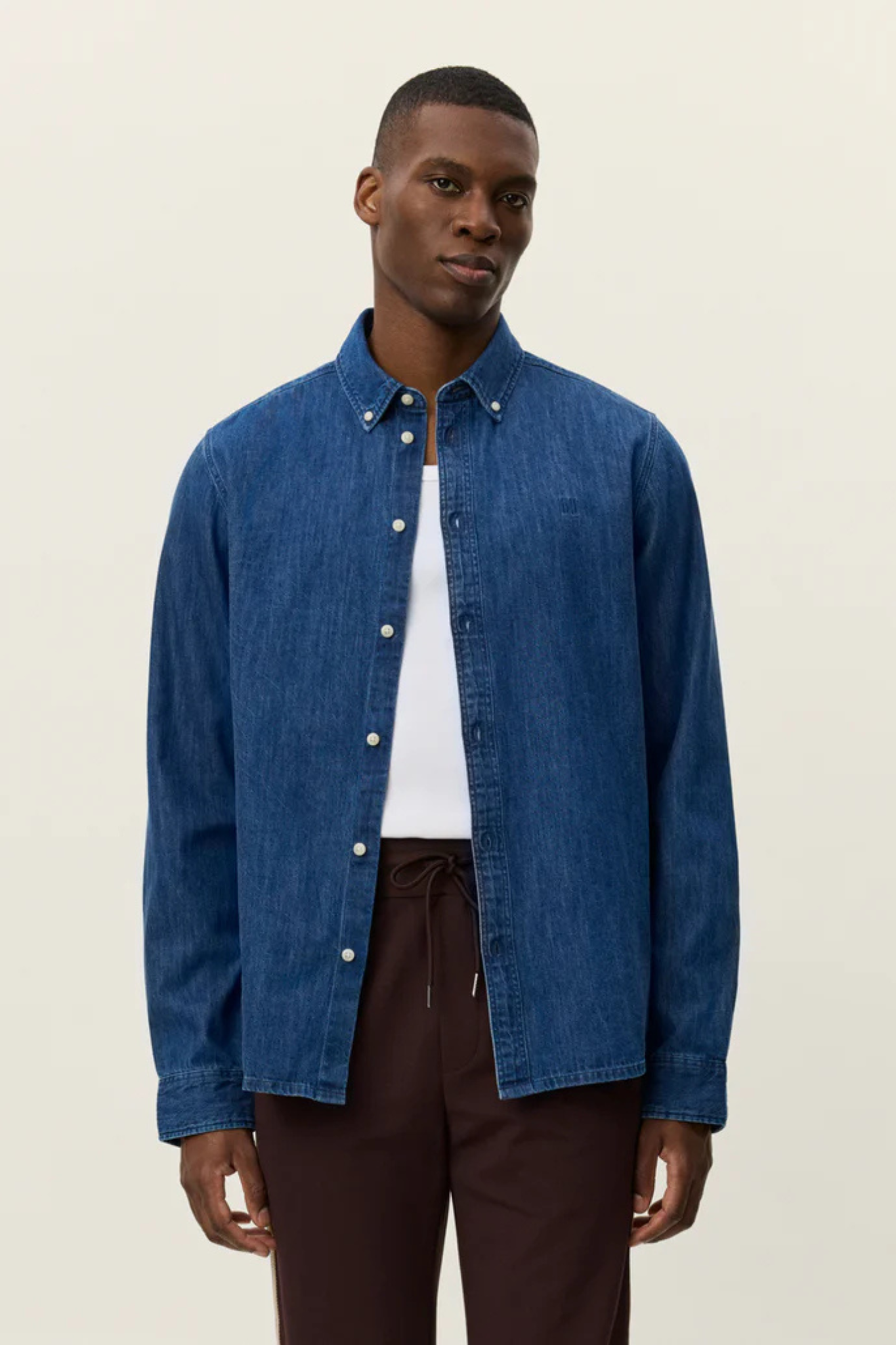 KONRAD DENIM SHIRT - MEDIUM INDIGO WASH