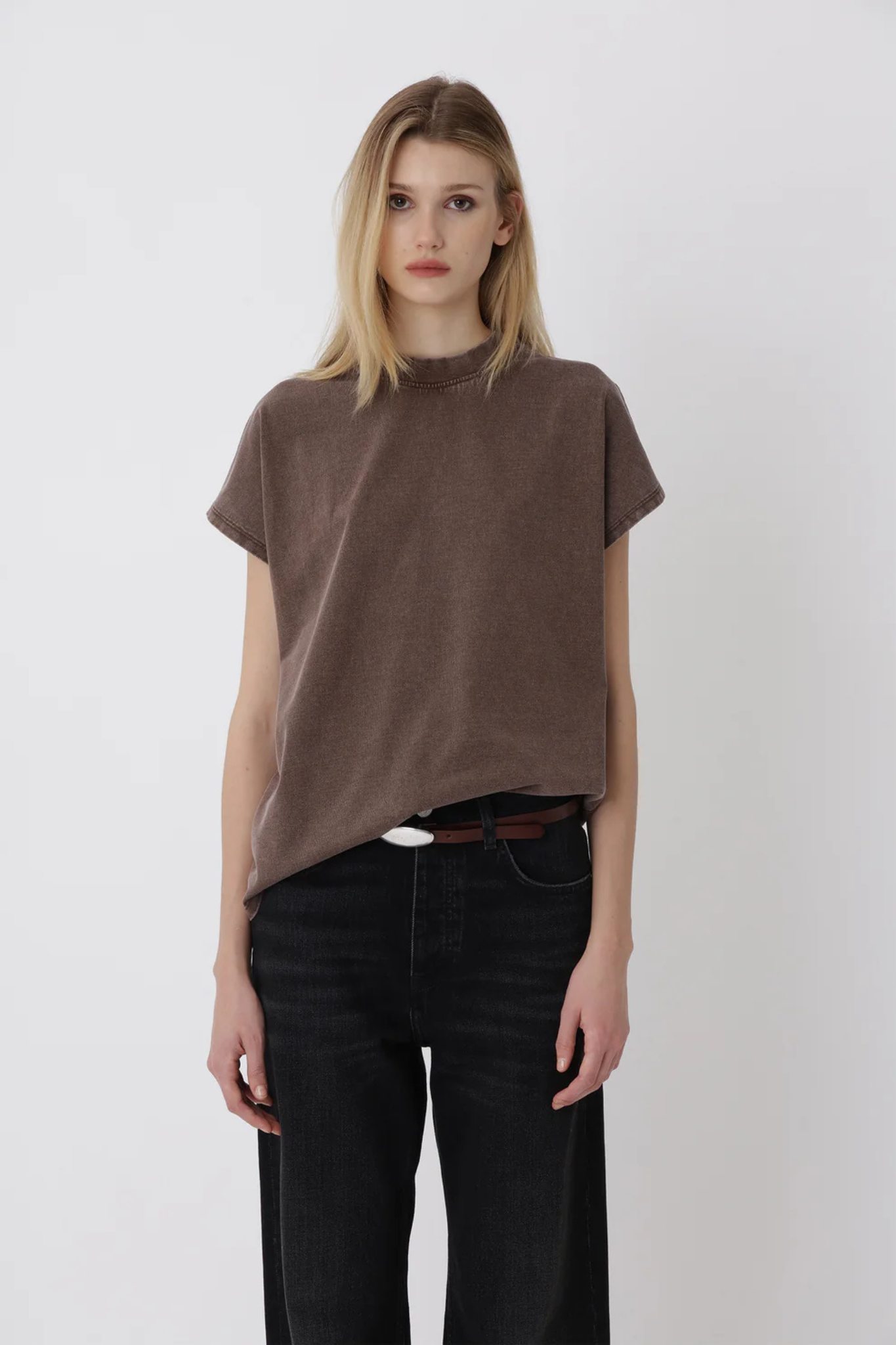 EMERSON T-SHIRT - WASHED CARAFE BROWN