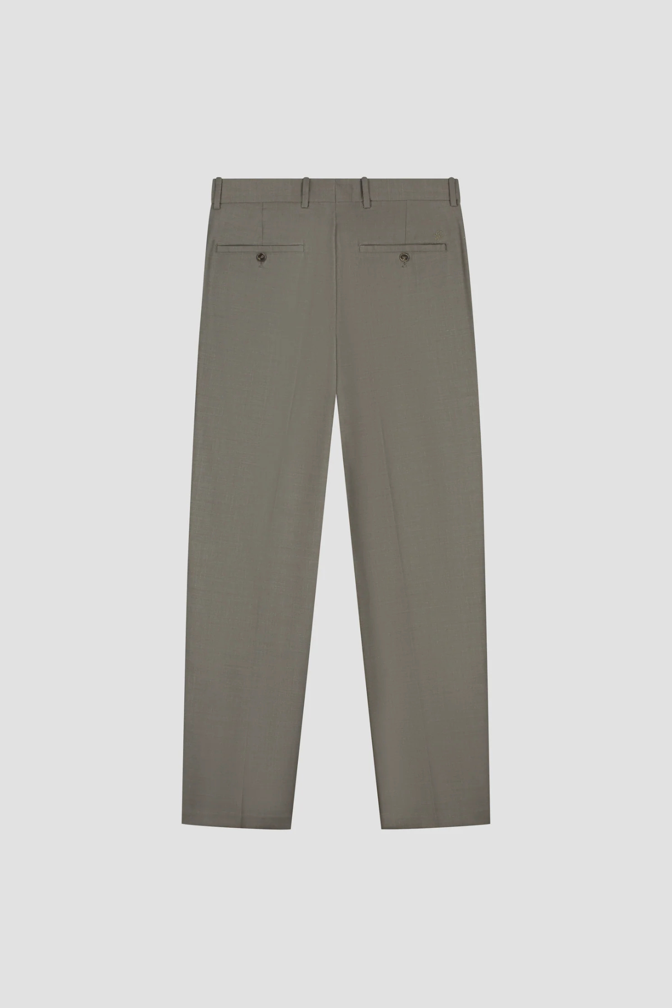 REGULAR WOOL PLEATED PANTS - CHOCOLATE CHIP