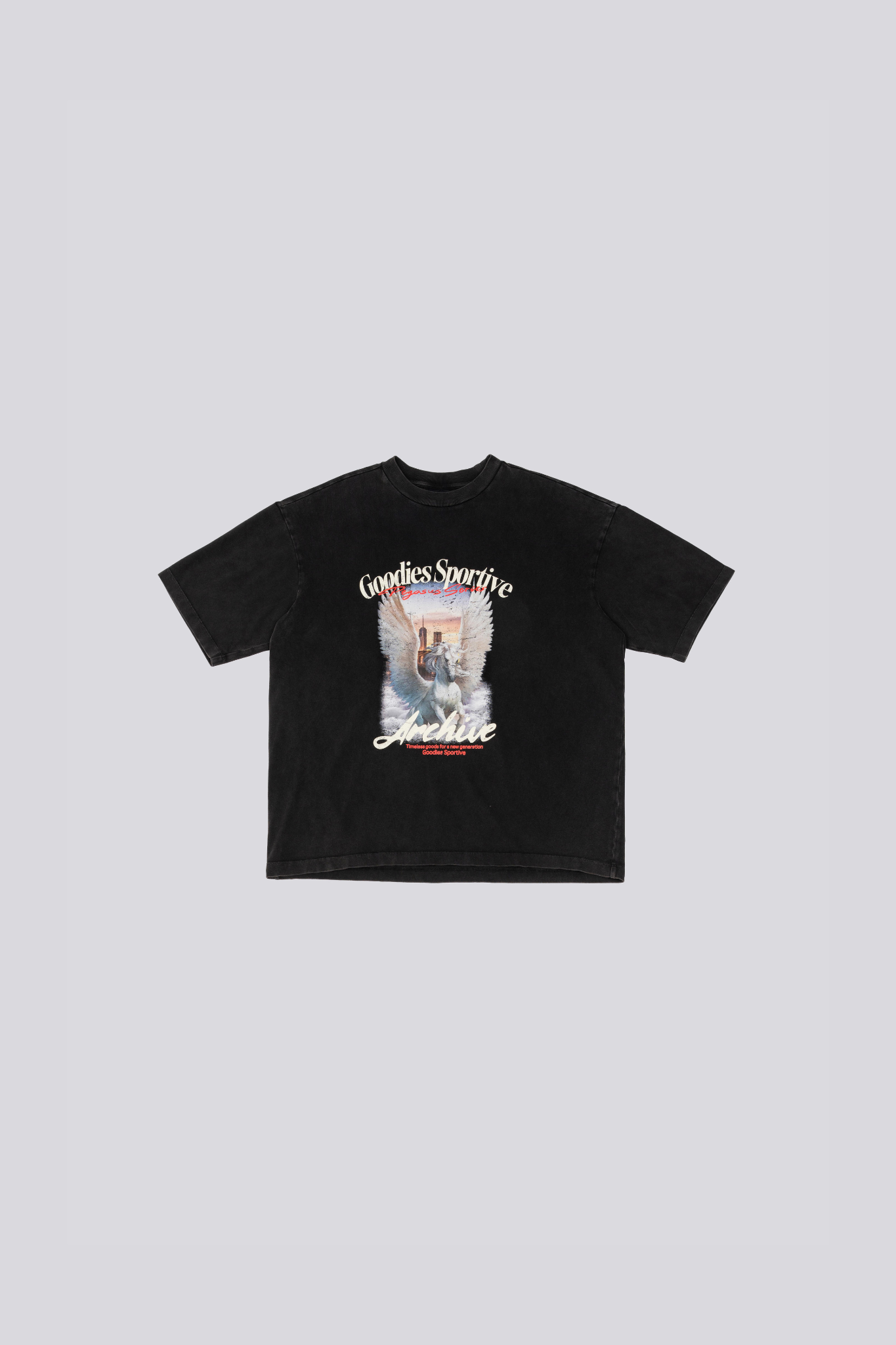 ARCHIVE PEGASUS PREMIUM T-SHIRT - BLACK