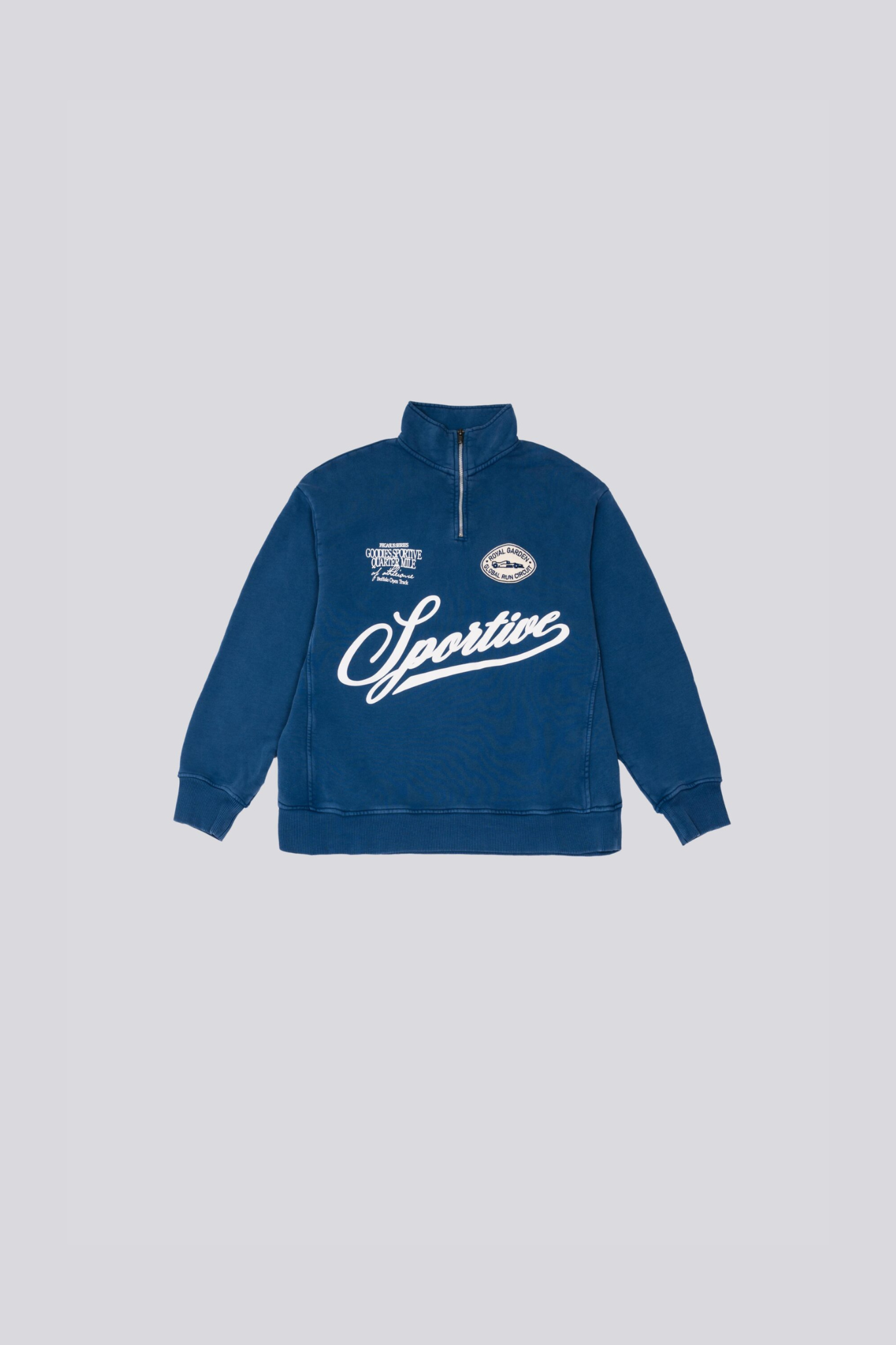 ROYAL GARDEN HALFZIPPER SWEATER - BLUE FADEOUT