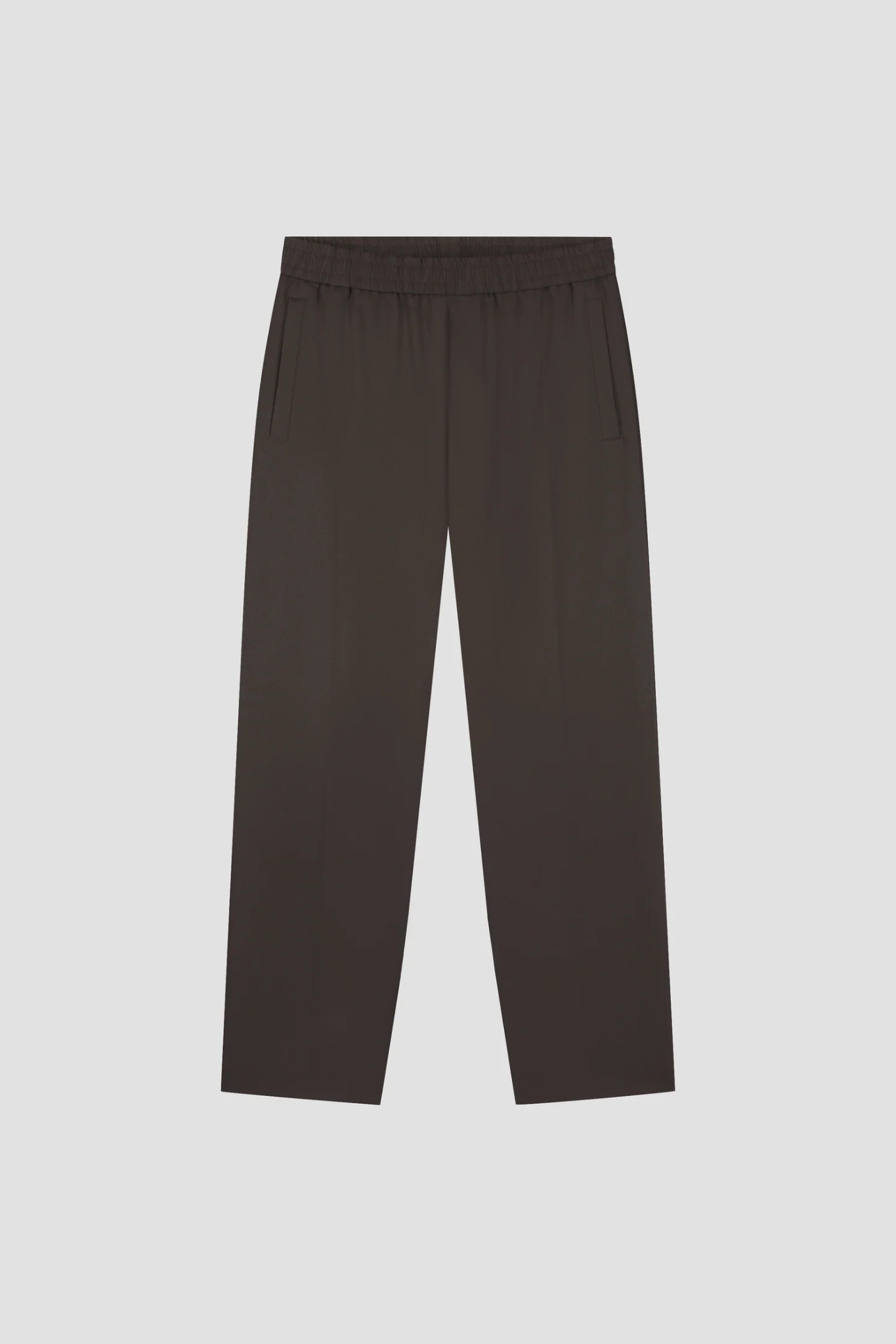SLIM ELASTICATED PANTS - CHOCOLATE PLUM