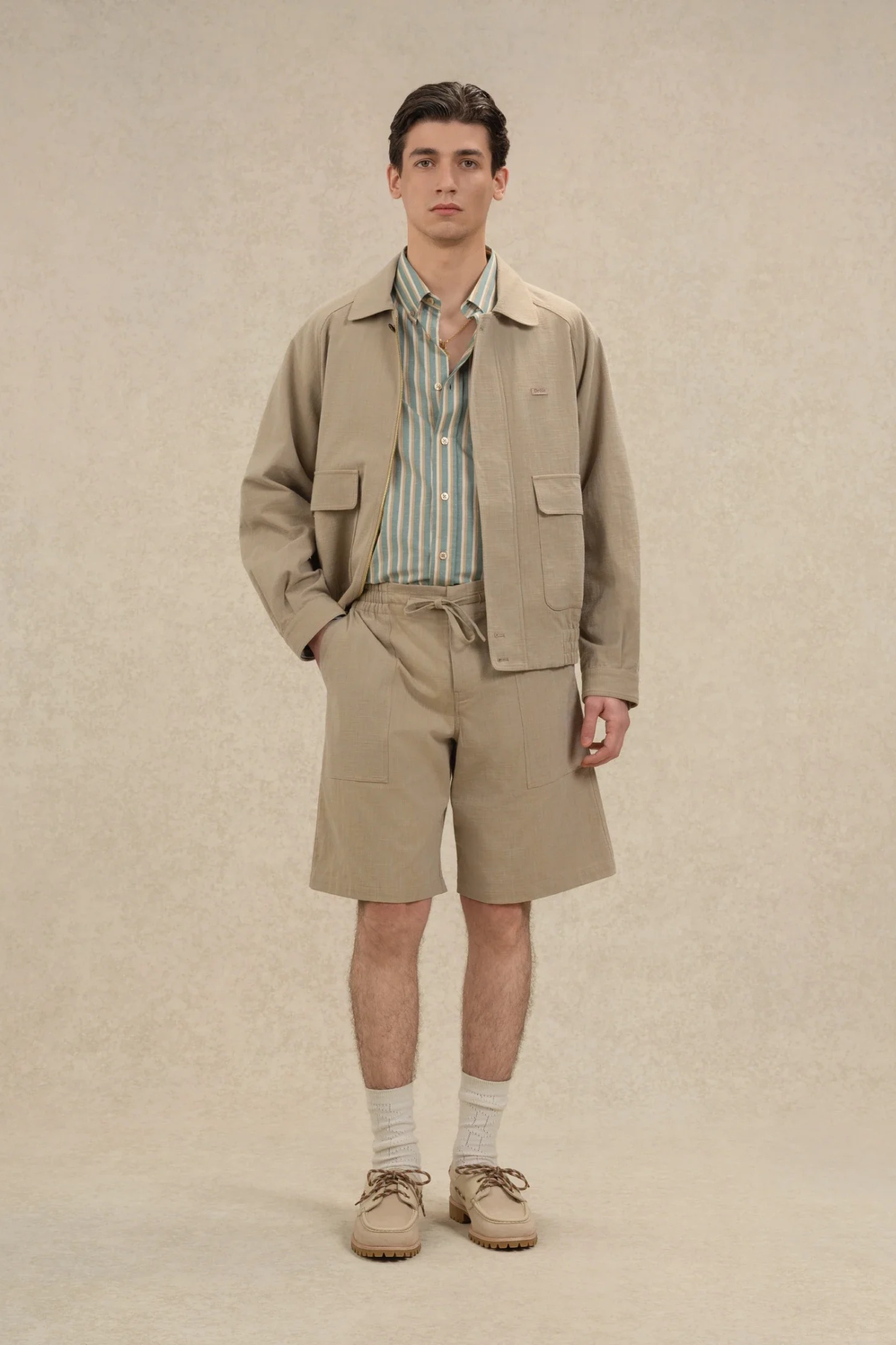 CHEMISE RAYEE DRÔLE - WATER GREEN