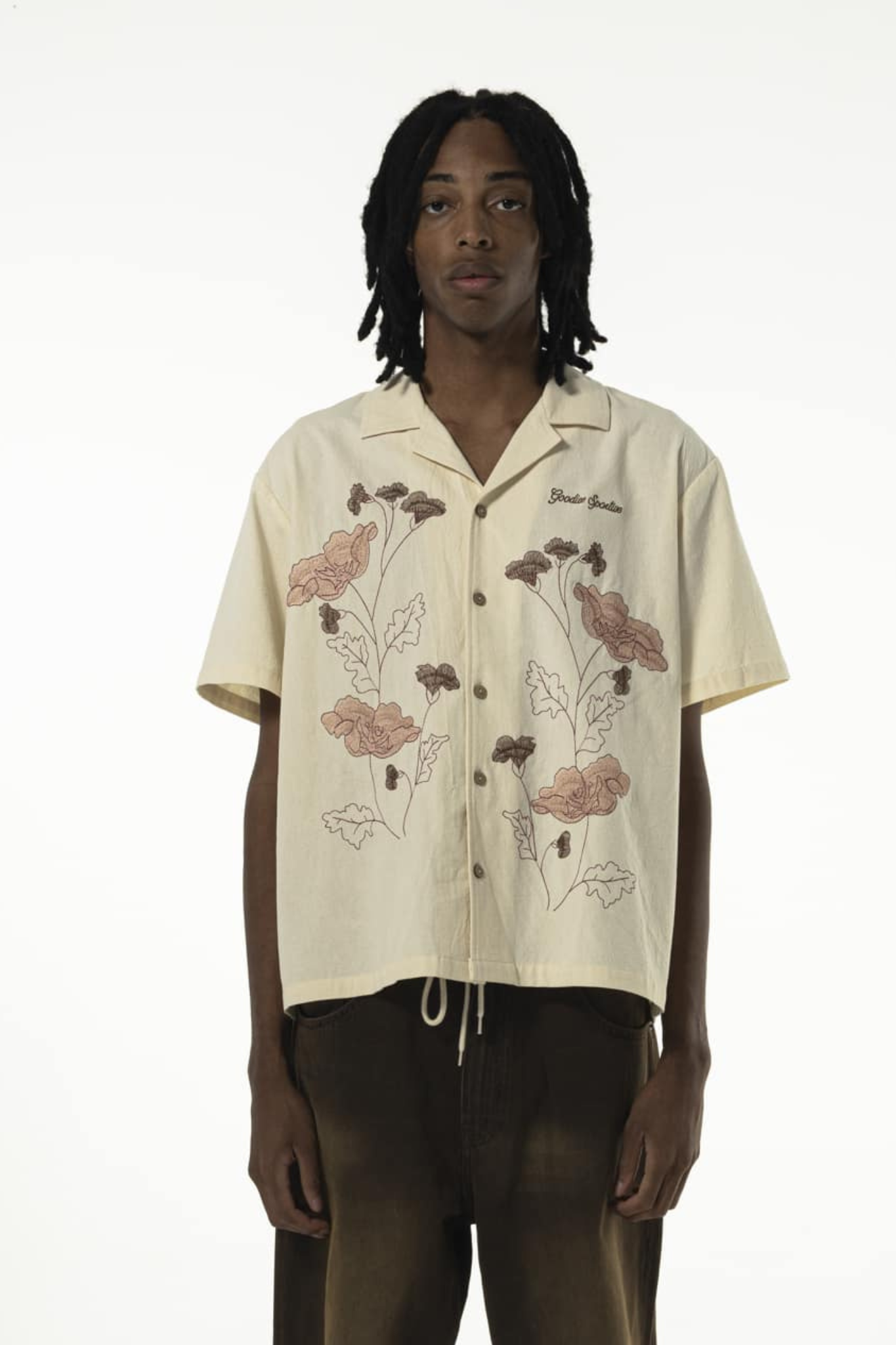 KEEP THE FLOWERS SHIRT - ECRU