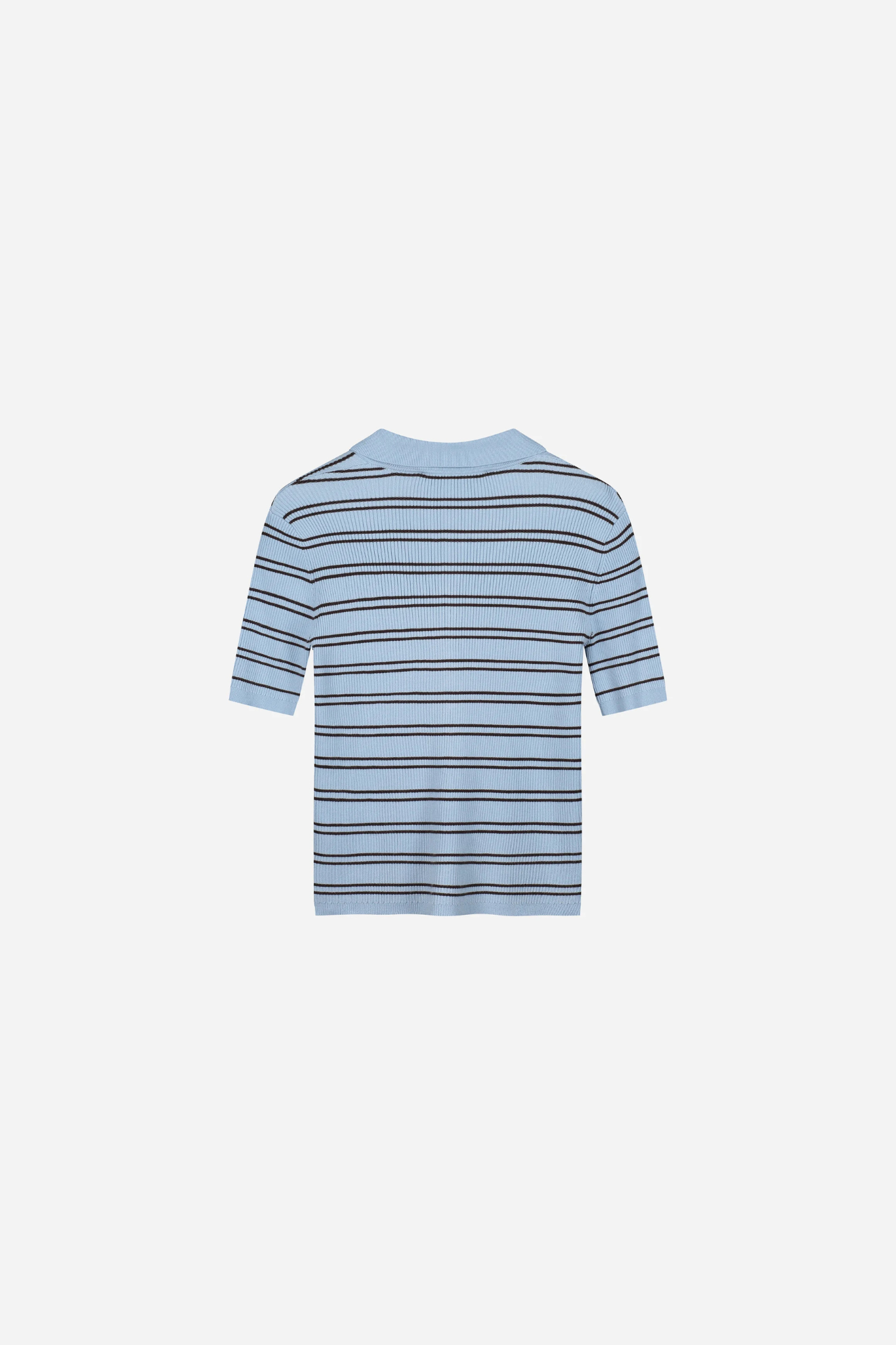 LIZ SS POLO KNIT - LIGHT BLUE