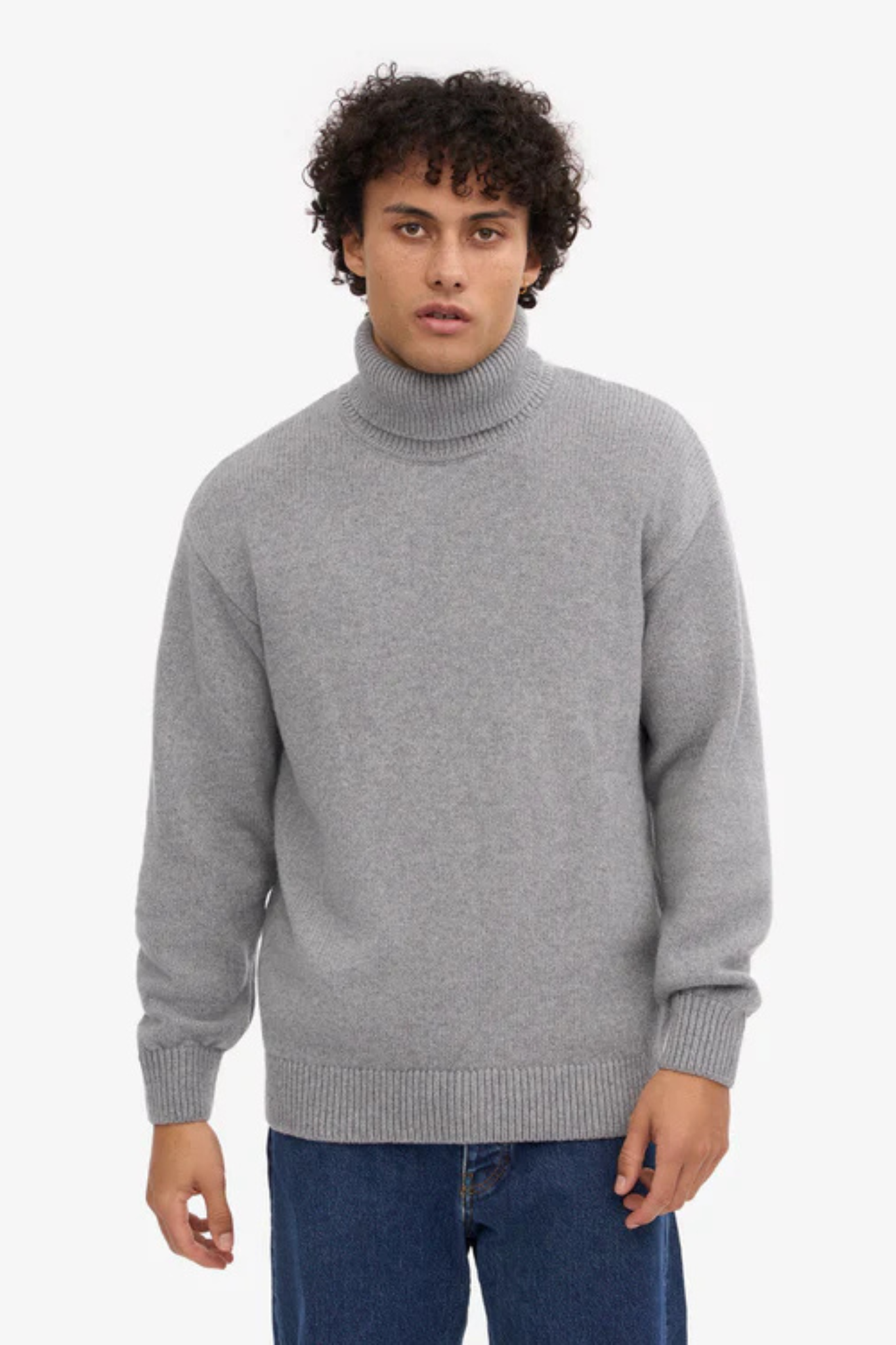 MERINO WOOL TURTLENECK - HEATHER GREY