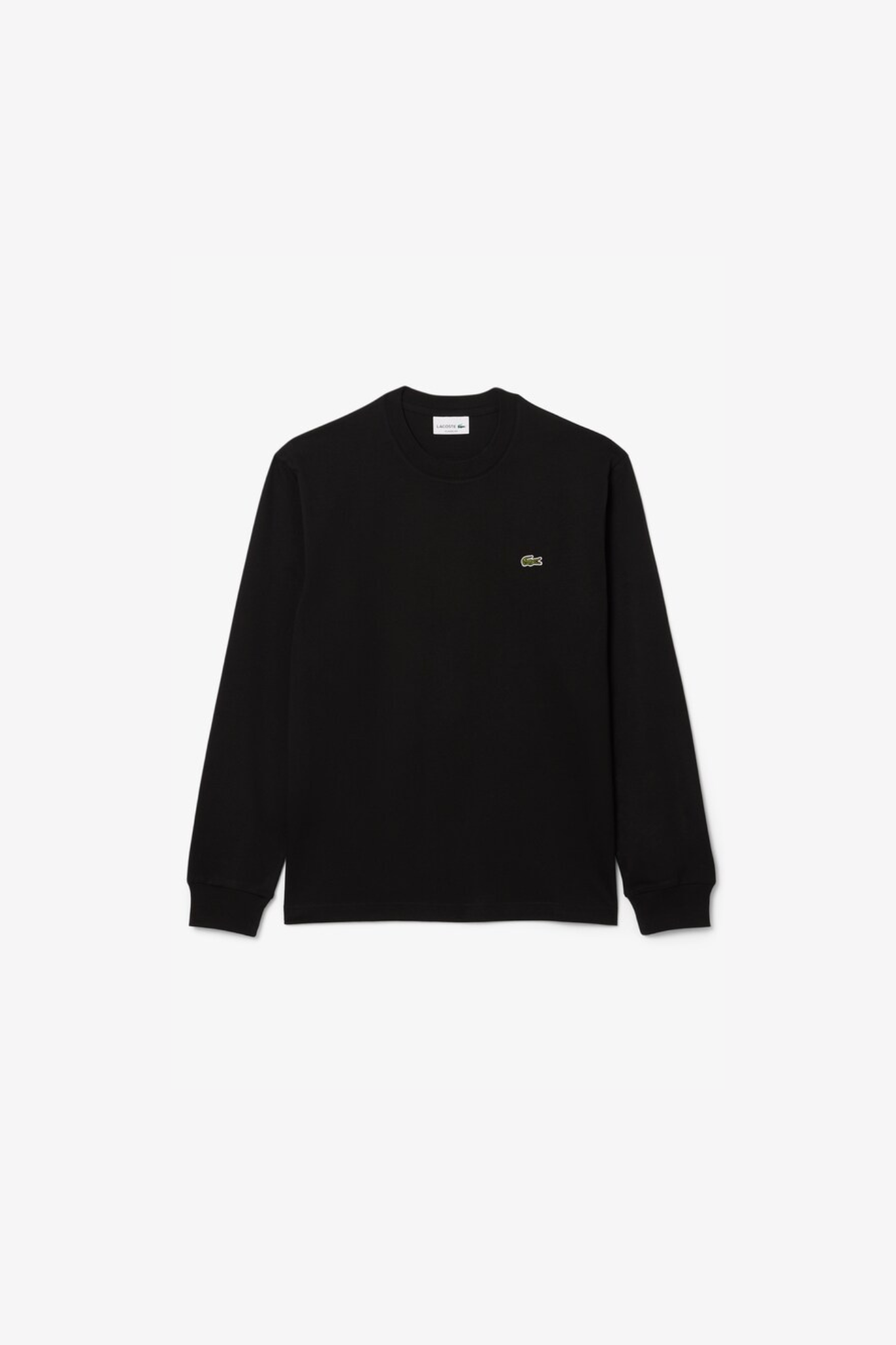 LONG SLEEVED COTTON T-SHIRT - BLACK