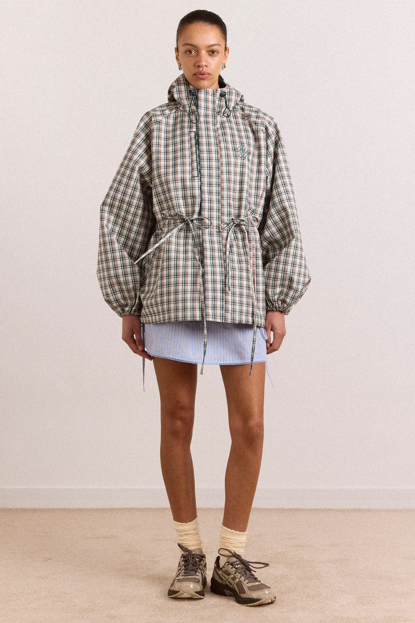 LIU RAINCOAT - ELDERBERRY CHECK