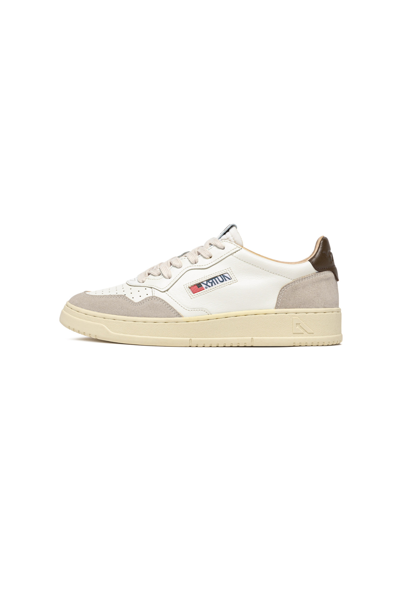 AULM-LS15 - MEDALIST LOW MEN SNEAKERS - LEAT/SUEDE WHT/TEAK