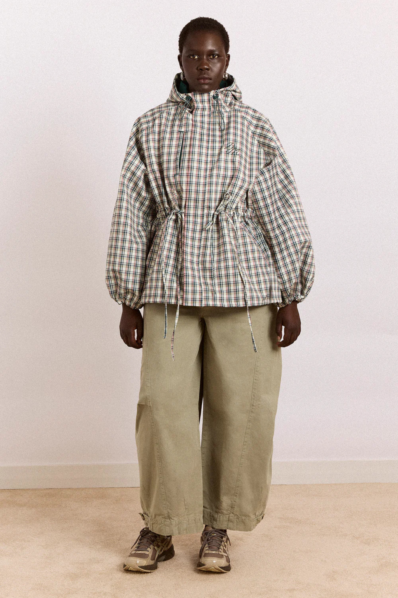 LIU RAINCOAT - ELDERBERRY CHECK