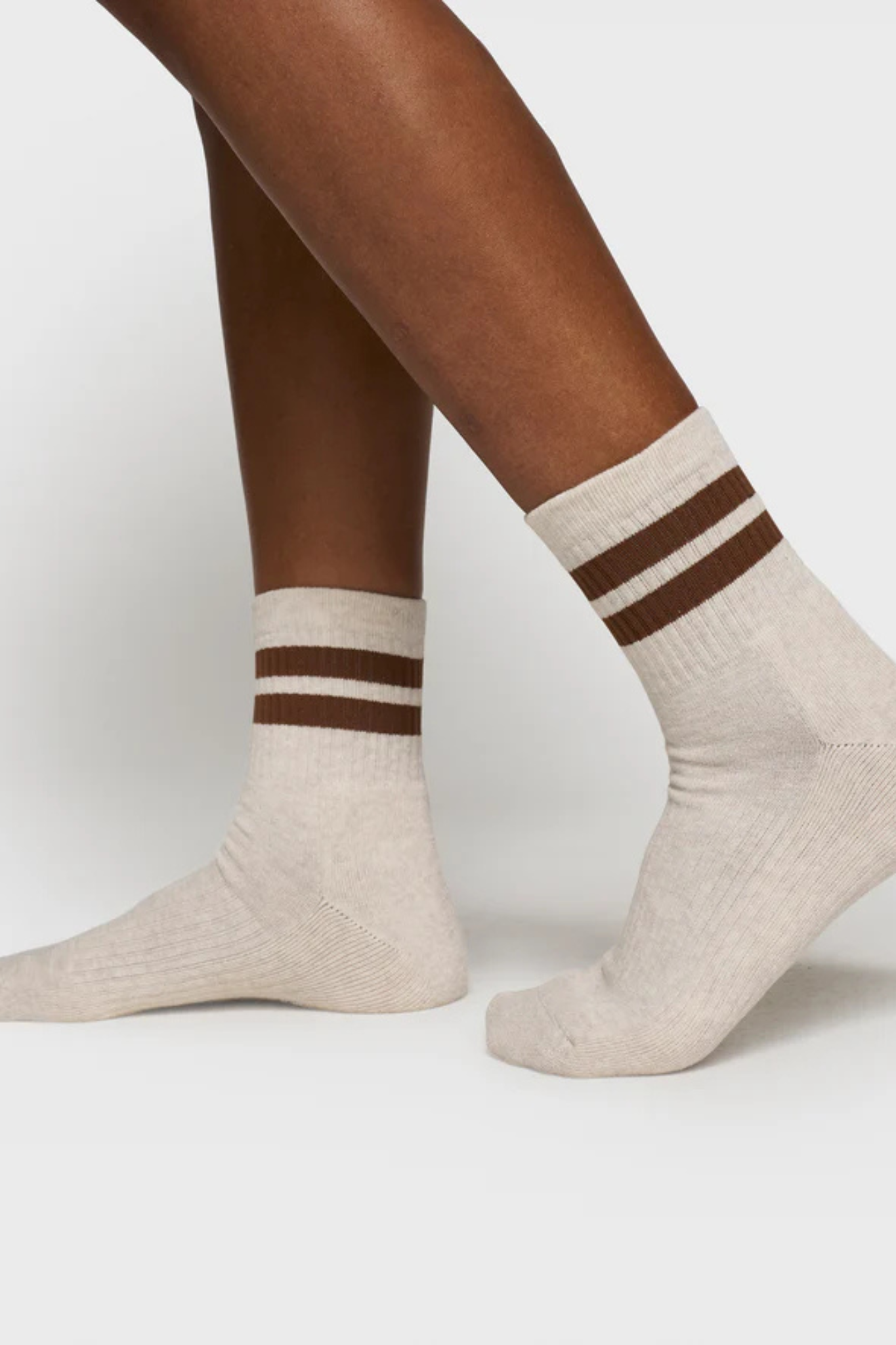 2 STRIPES SOCKS - TRUFFLE