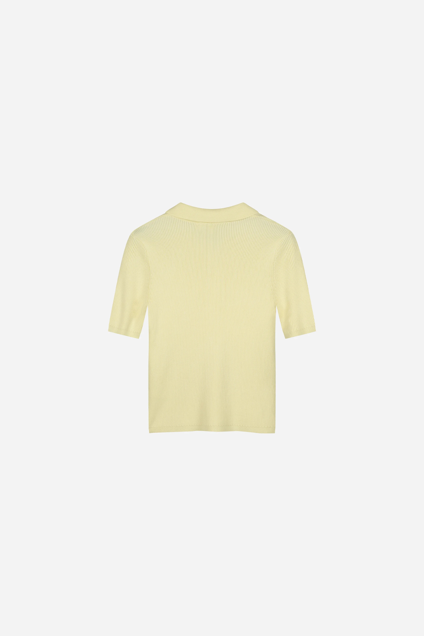 LIZ SS POLO KNIT - LIGHT YELLOW