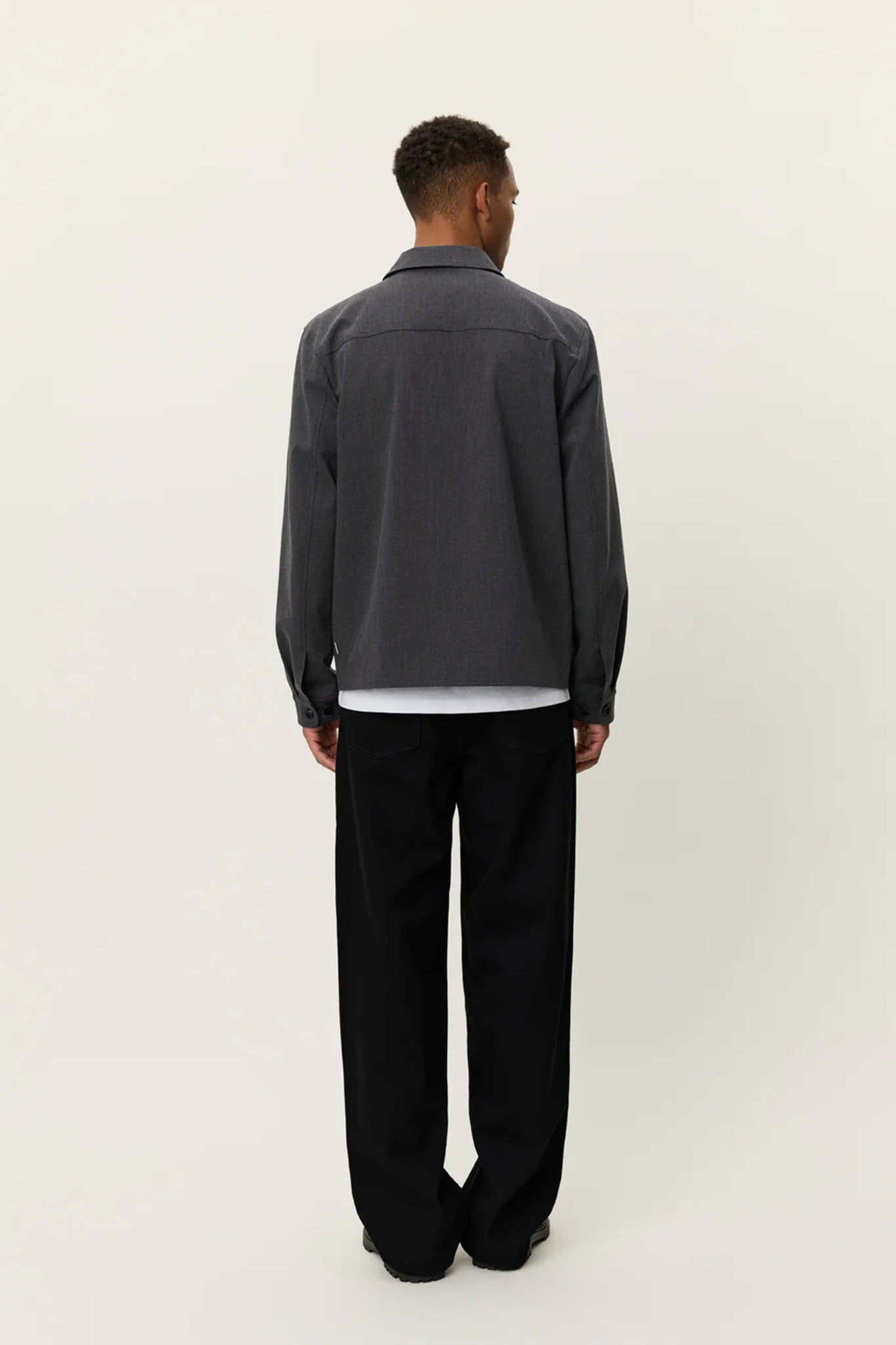 MARSEILLE TEXTURED JACKET - DARK GREY MELANGE