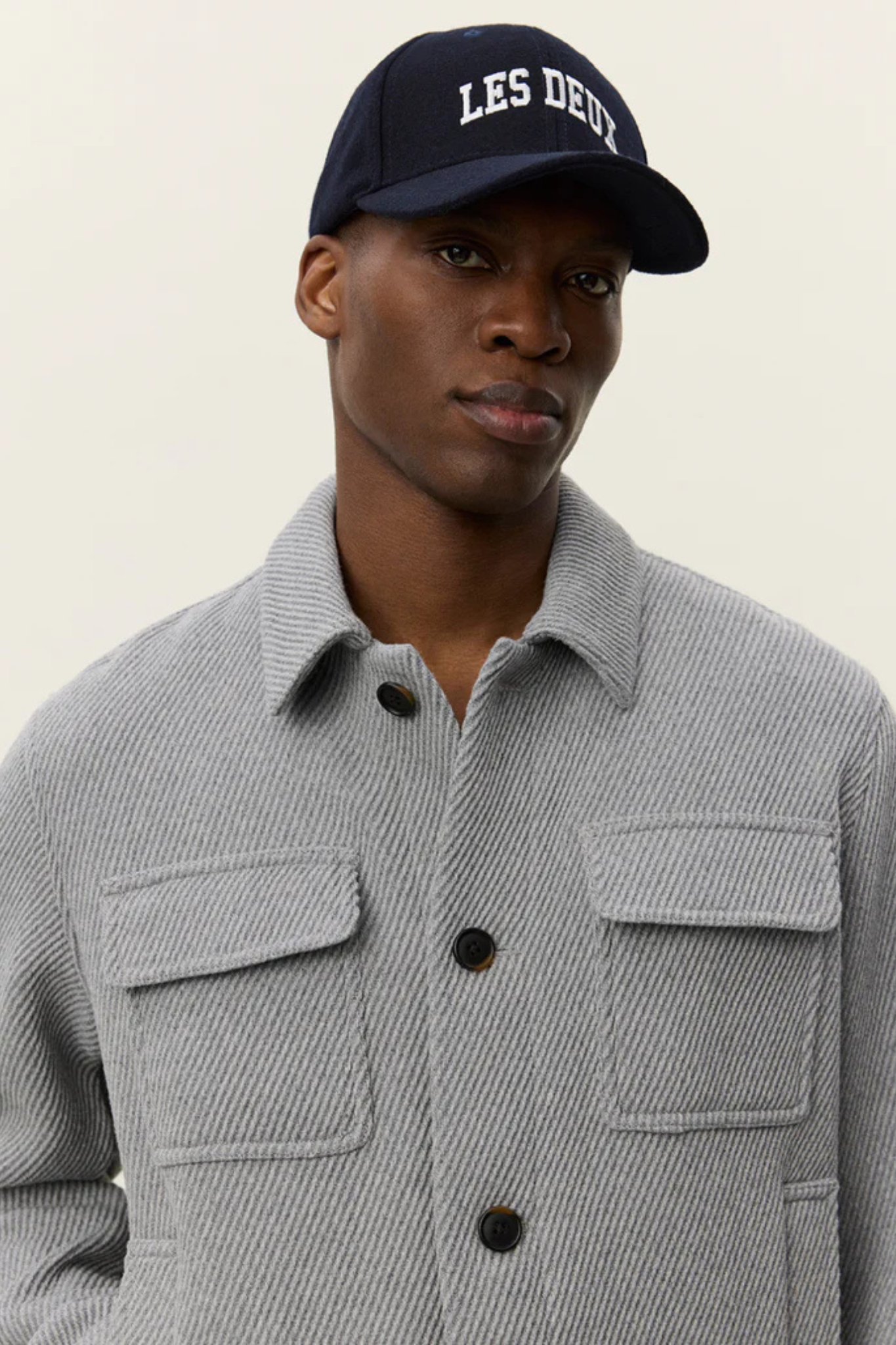 NASH TWILL WOOL JACKET - GREY MELANGE