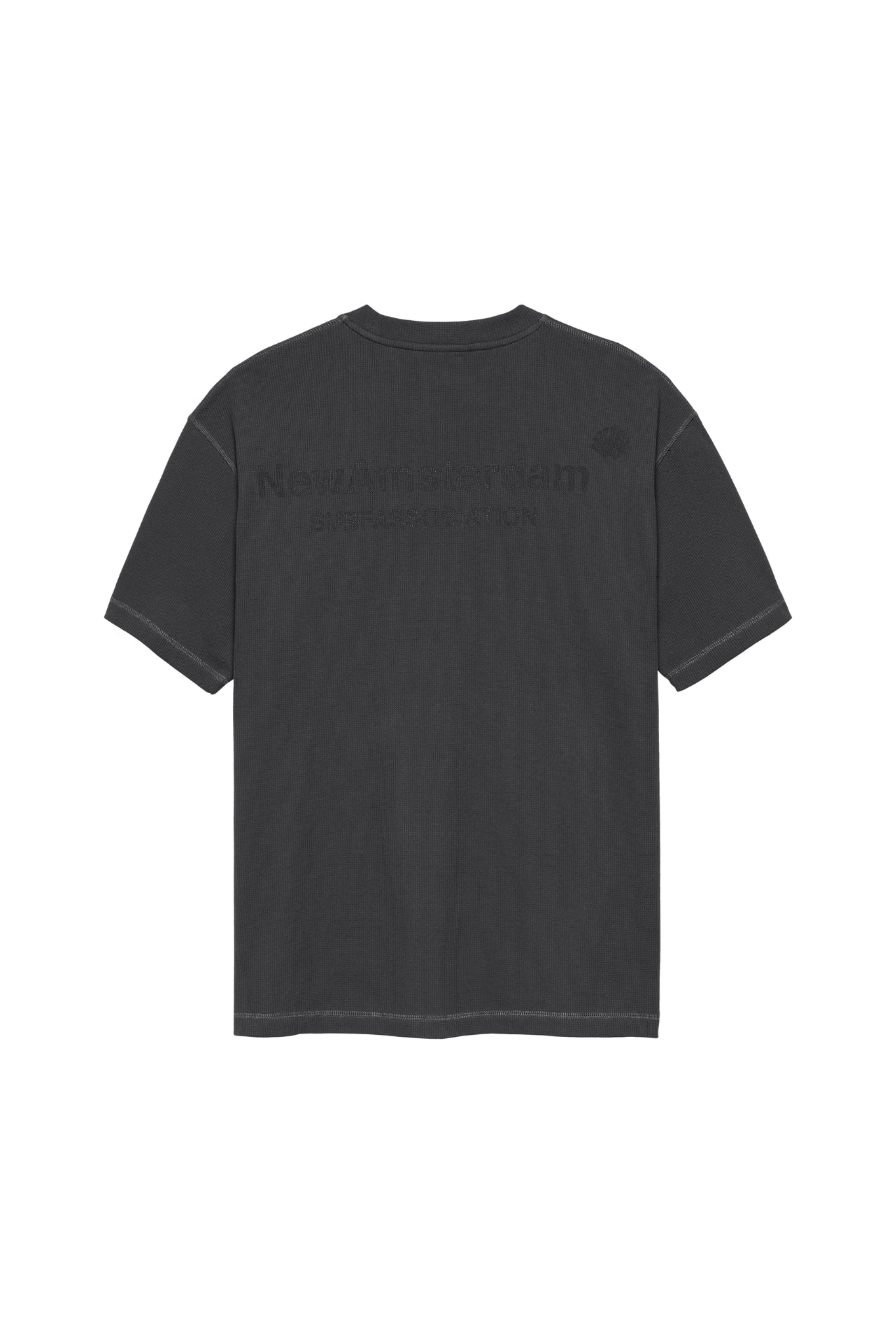 LOGO TEE WAFFLE T-SHIRT - CAVIAR