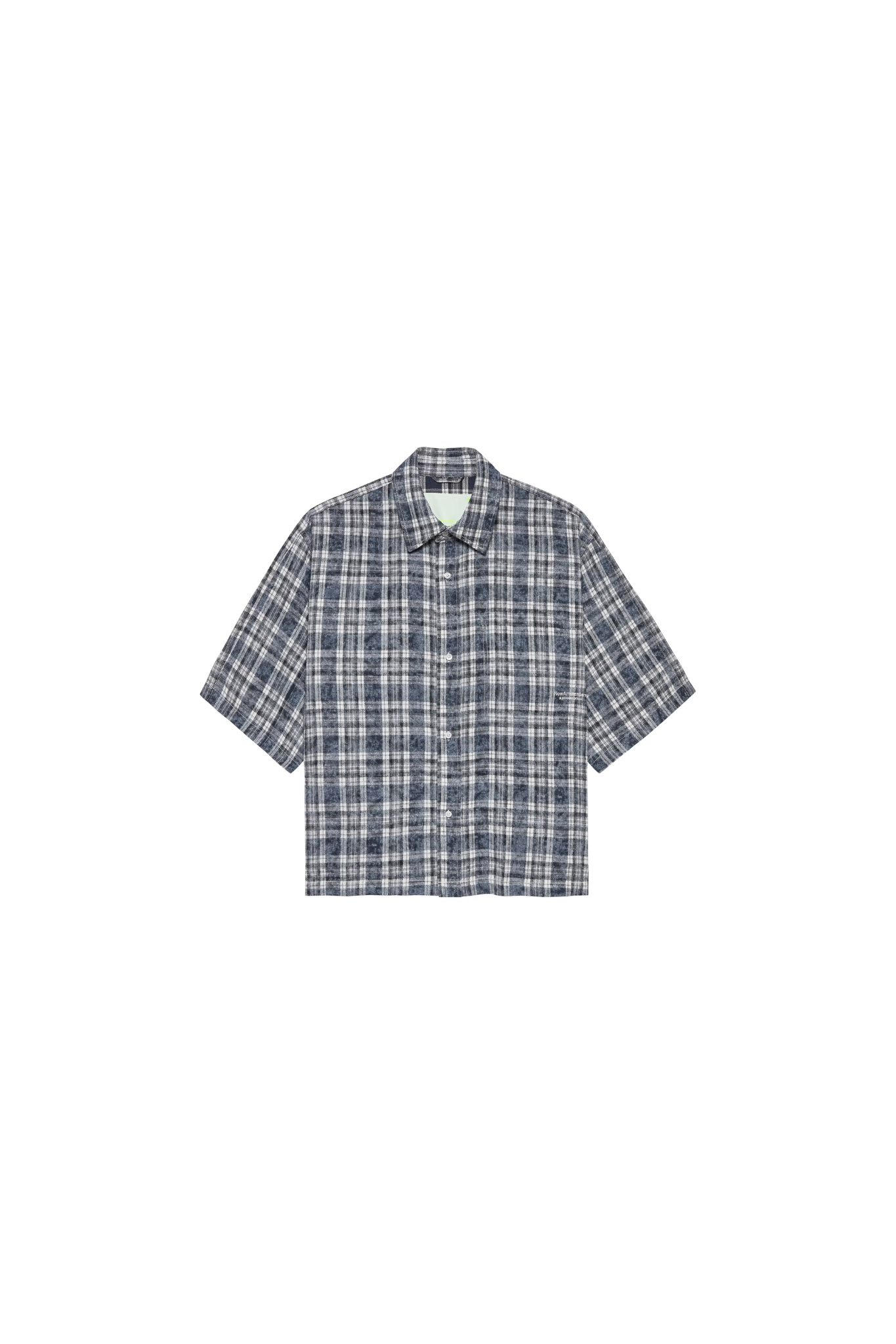 WIJK SHORT SLEEVES SHIRT - BLEACHED CHECK