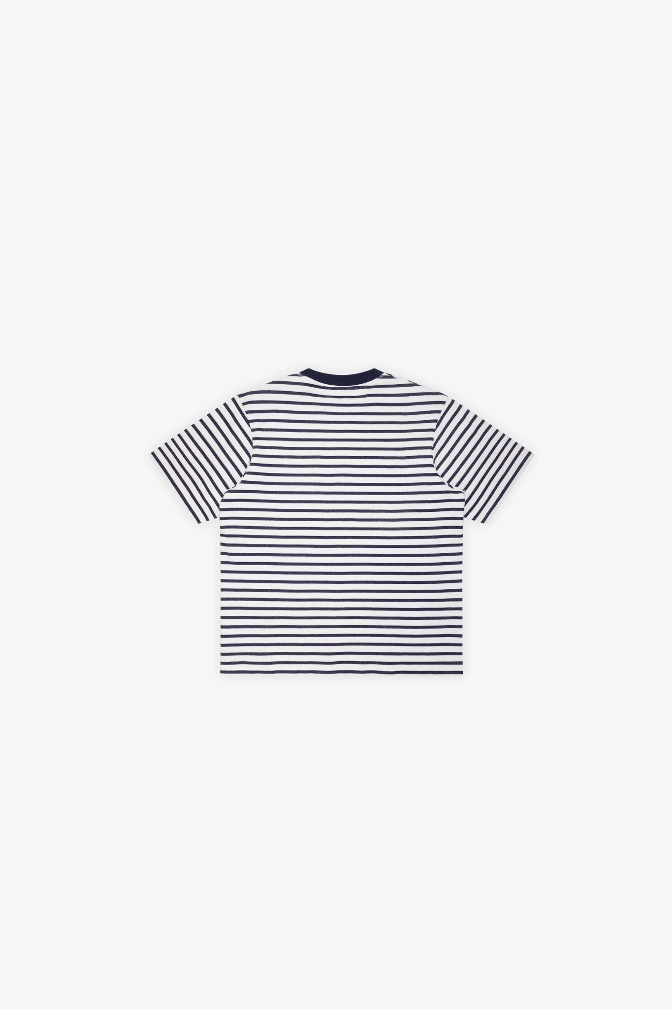 VARSITY STRIPED T-SHIRT - NAVY