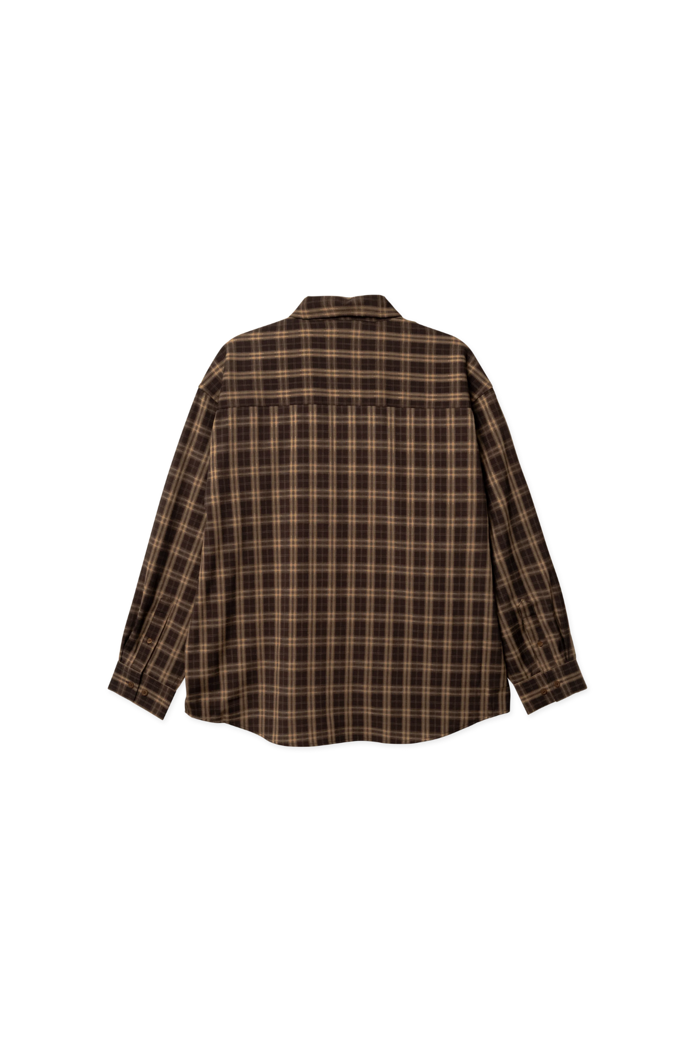 JONG DOBBY CHECK SHIRT - DARK BROWN
