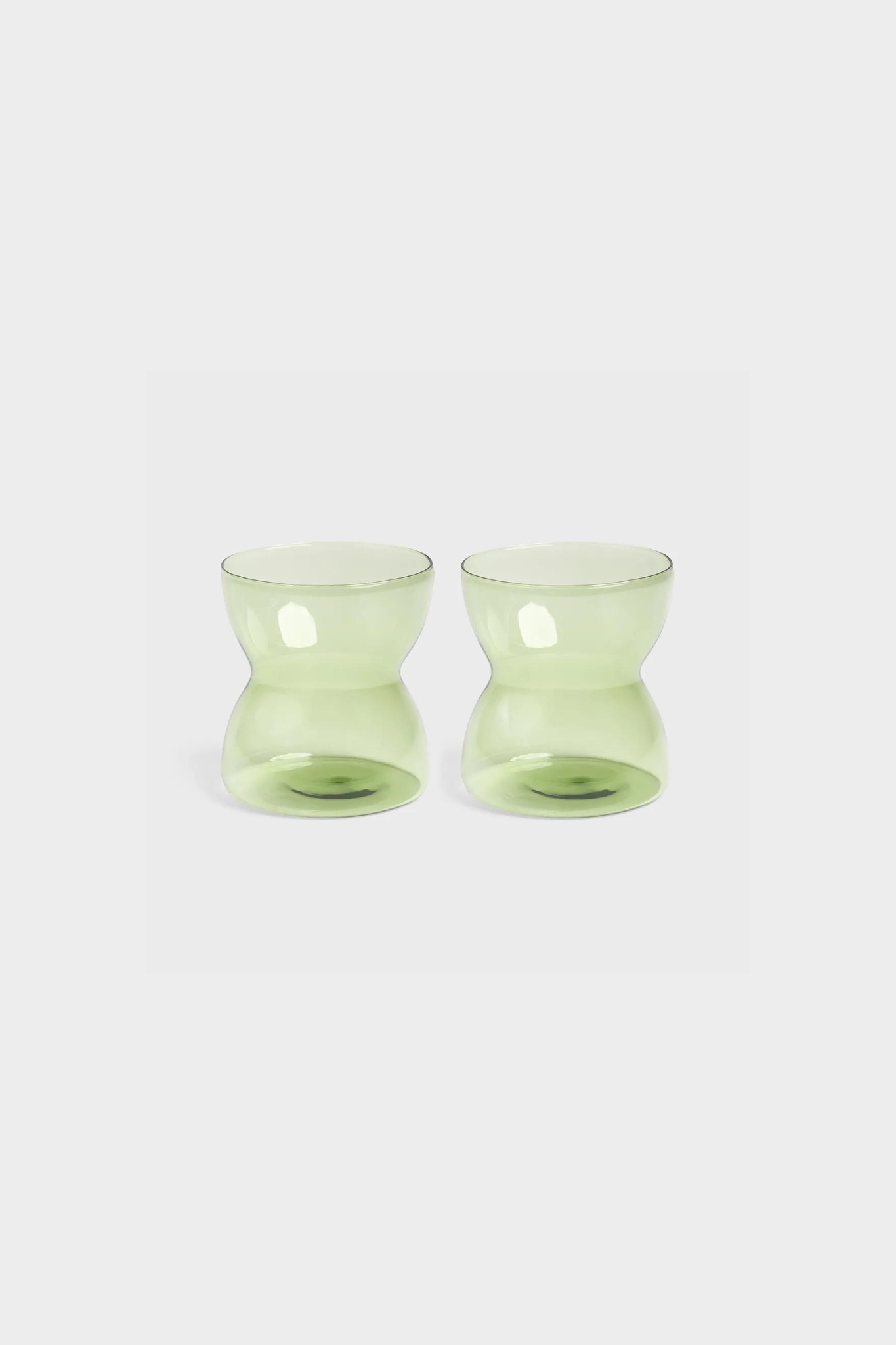 GLASS TOTEM GREEN SET OF 2