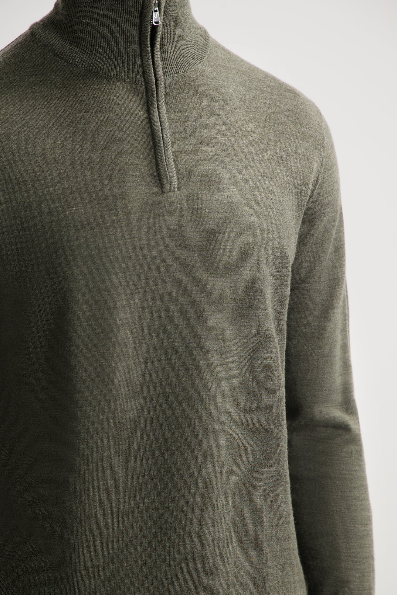 DESTIN SKIPPER HALF ZIP SWEATER - DAR ARMY