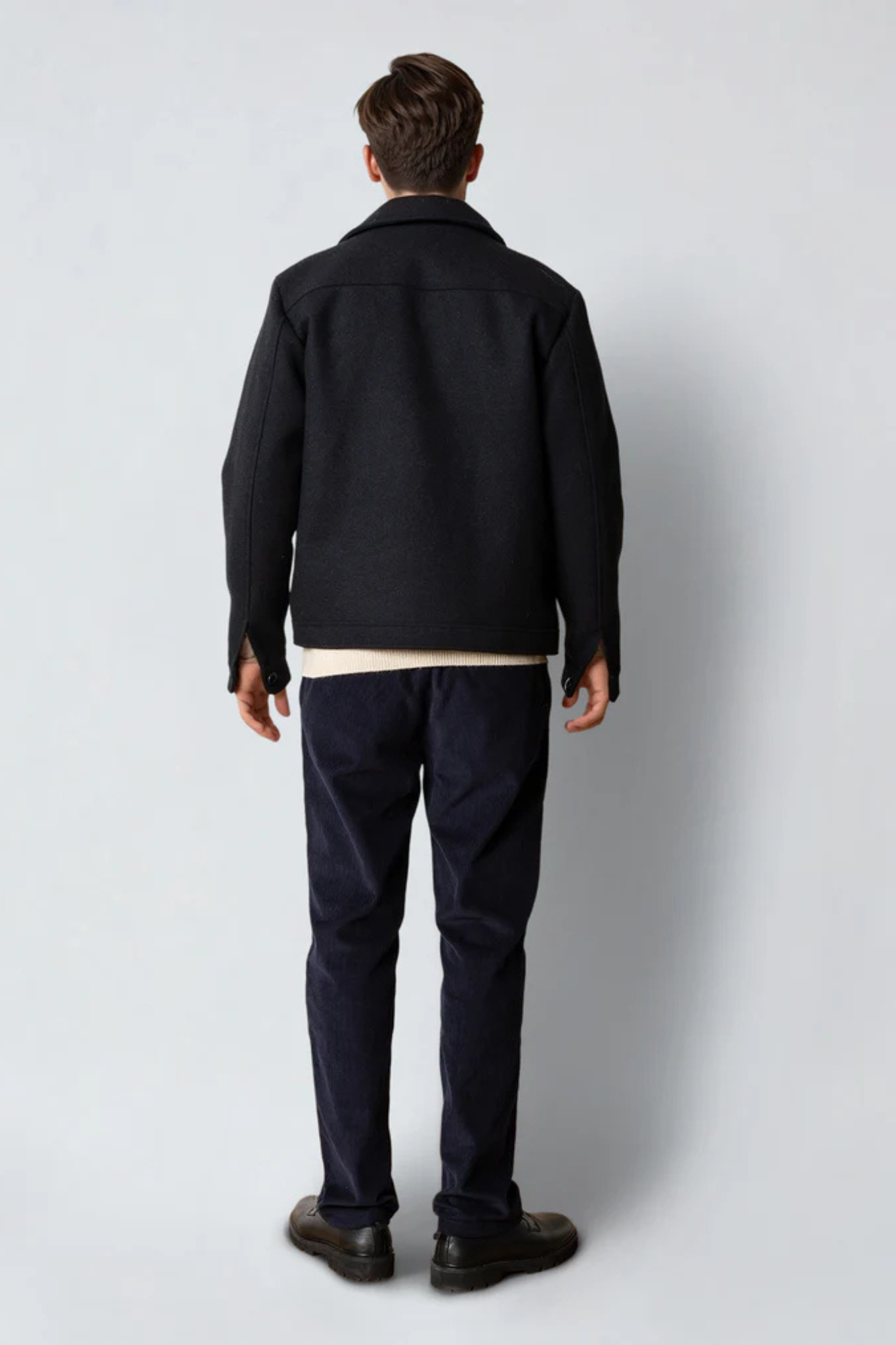 LUKE WOOL JACKET - DARK NAVY