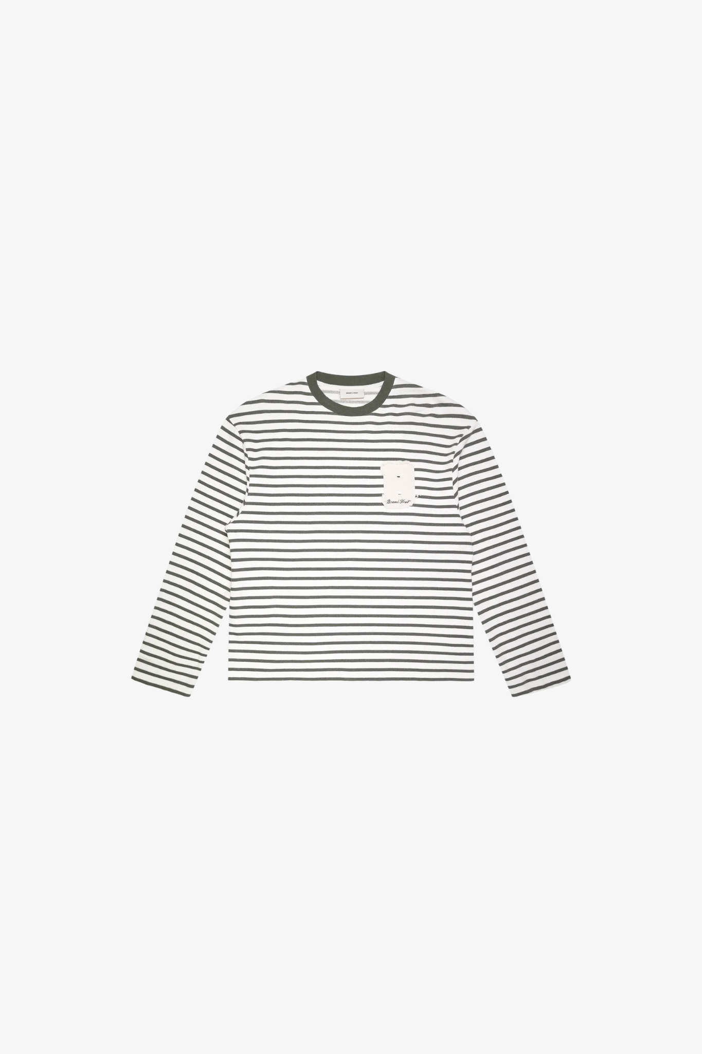 VARSITY STRIPED LONGSLEEVE - OLIVE GREEN