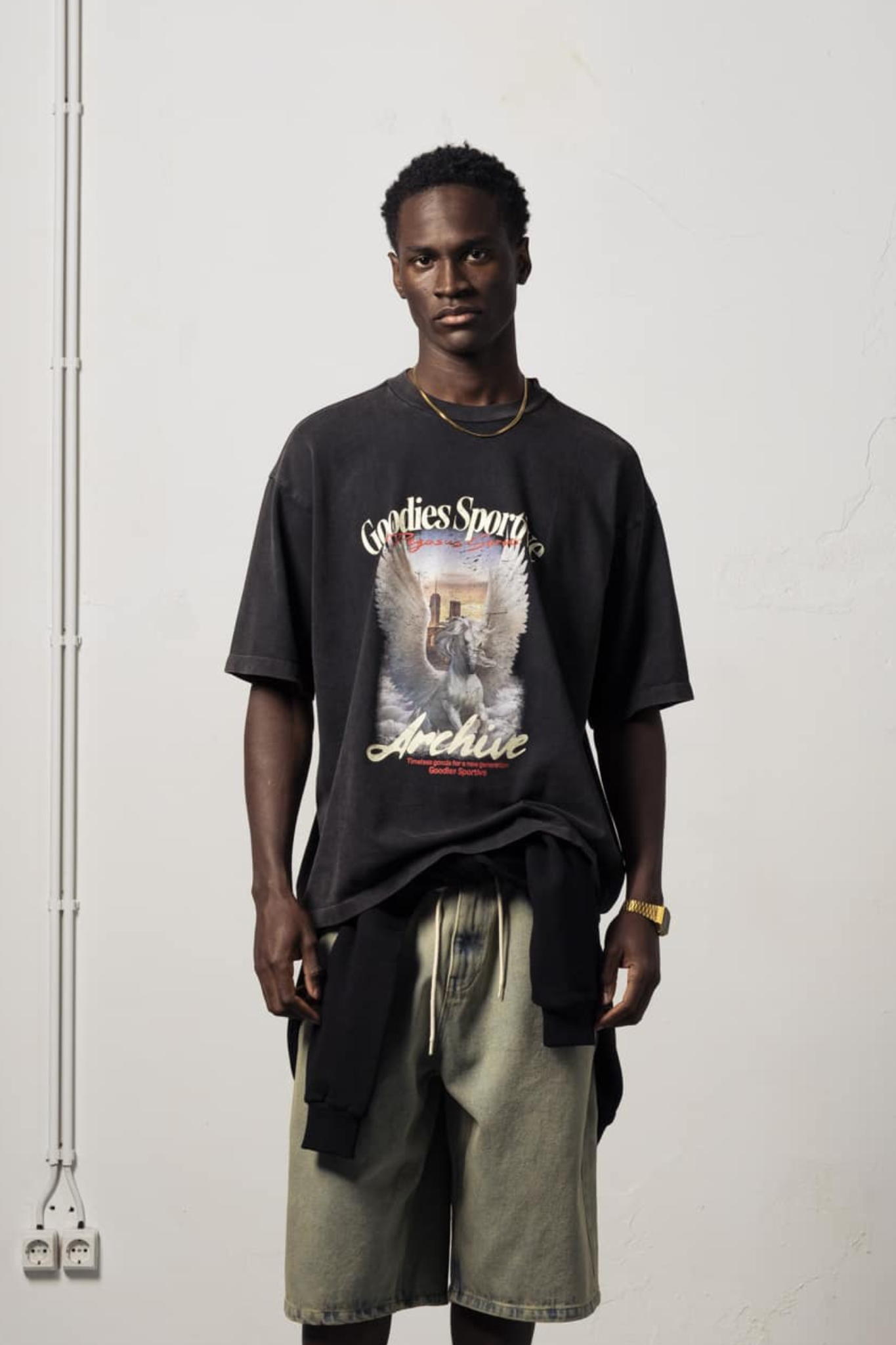 ARCHIVE PEGASUS PREMIUM T-SHIRT - BLACK