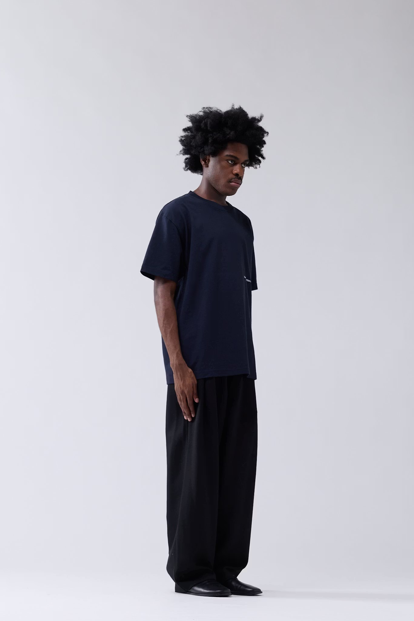 BACK ZIP T-SHIRT - NAVY