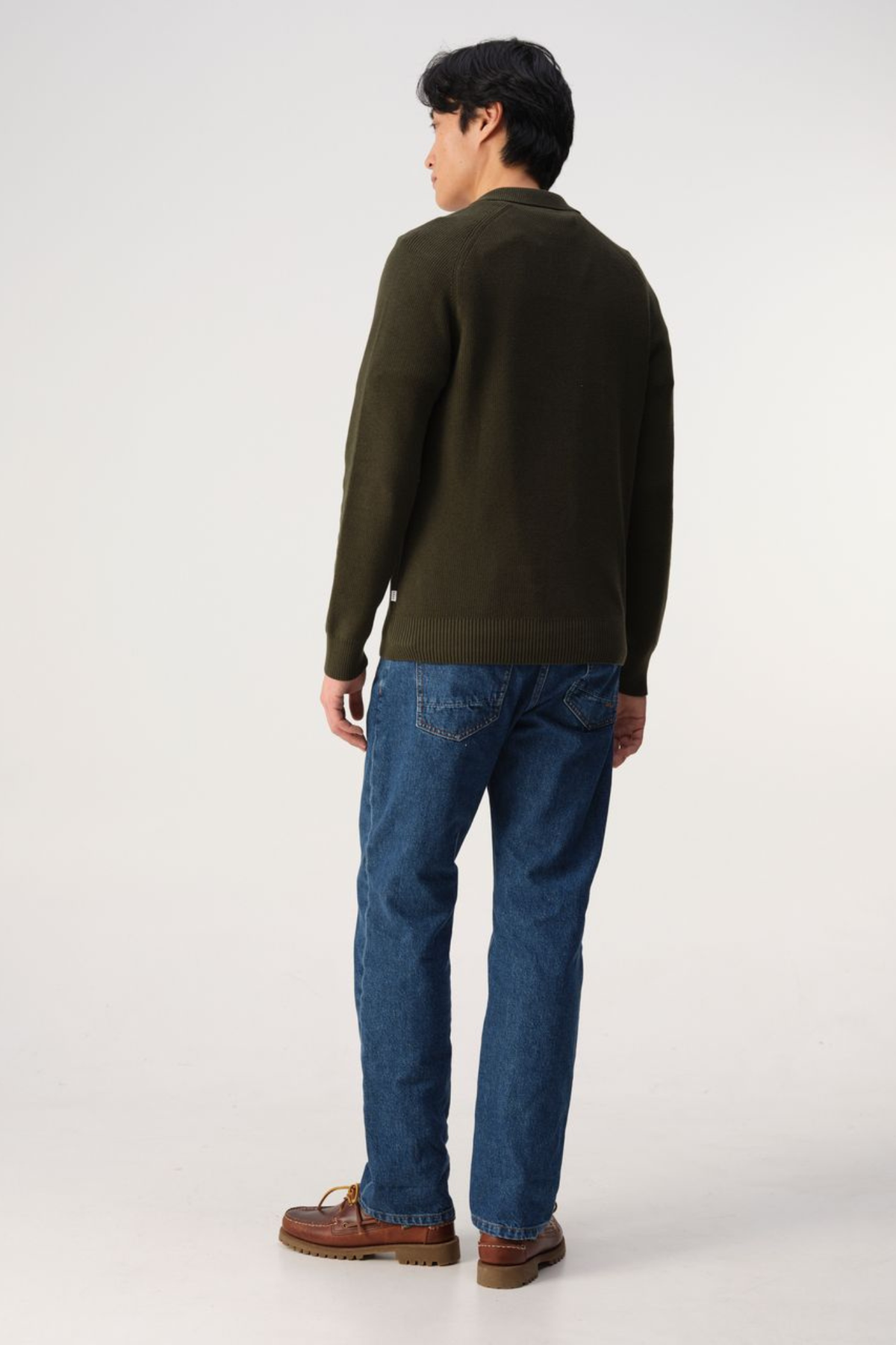 EWALD POLO LONG SLEEVE - DARK GREEN