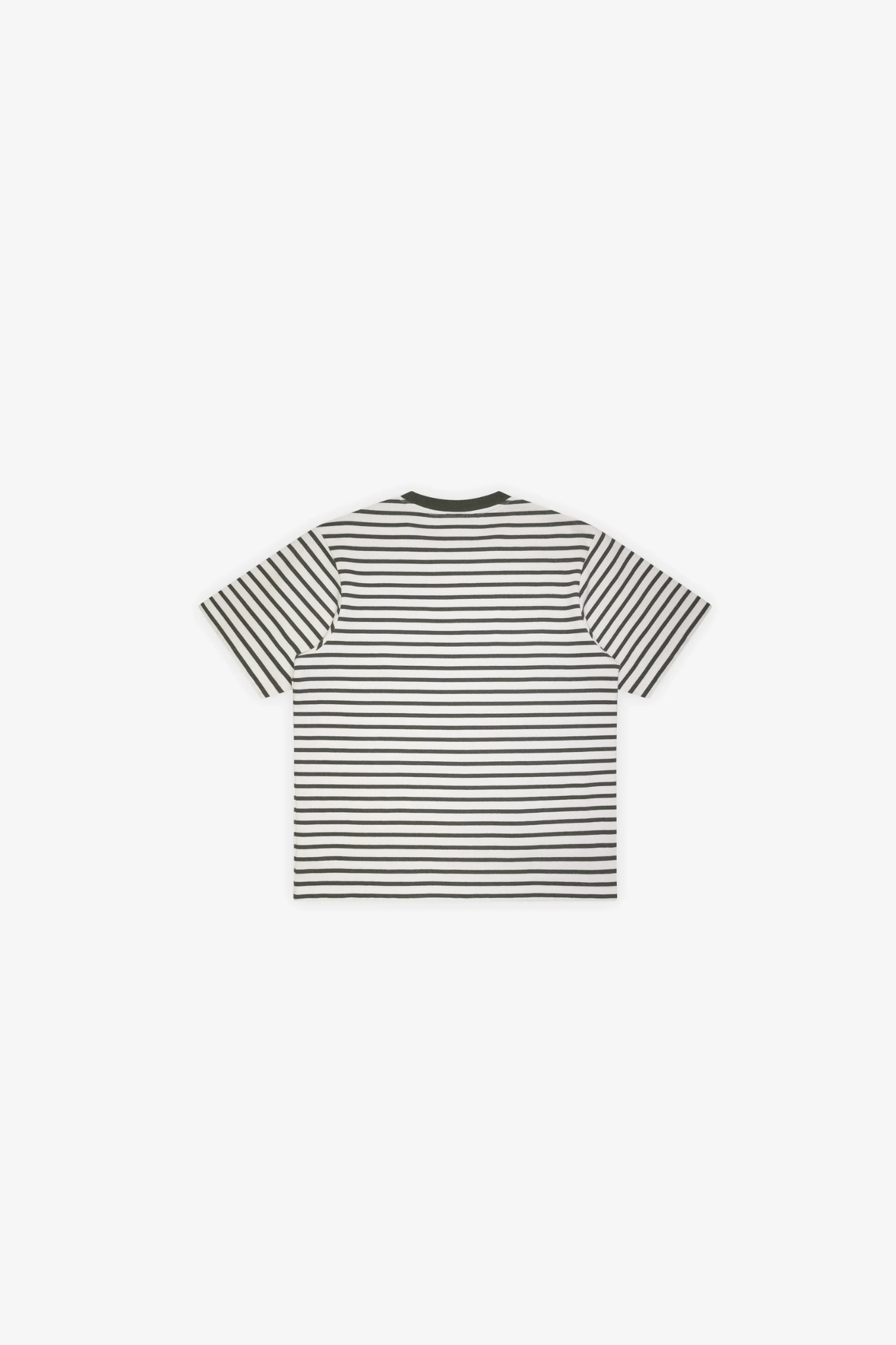VARSITY STRIPED T-SHIRT - OLIVE GREEN