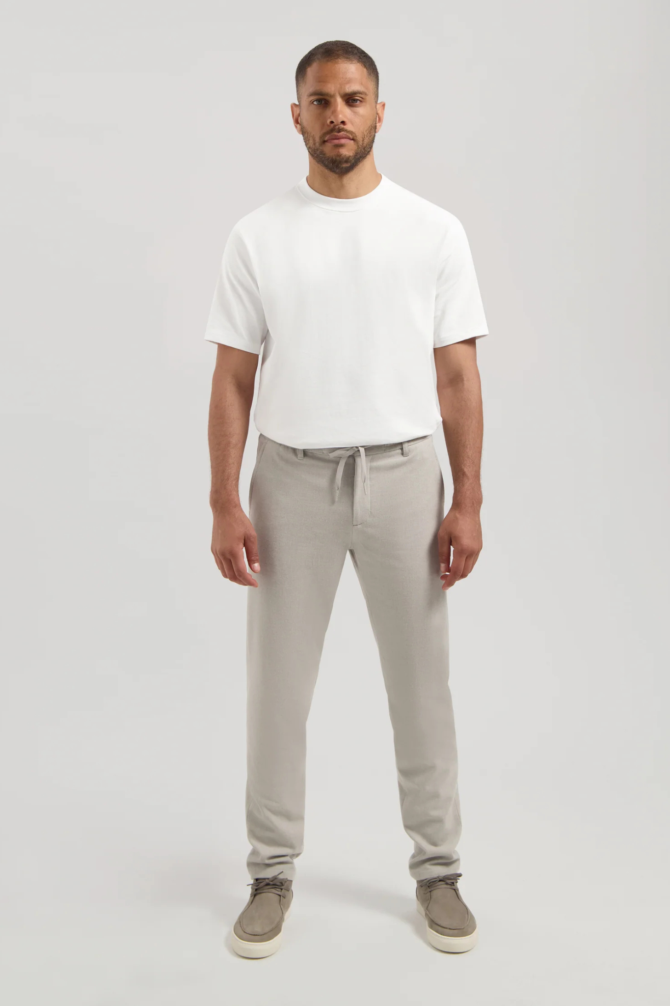 LOGAN TWILL FLANNEL PANTS - GHOST GREY
