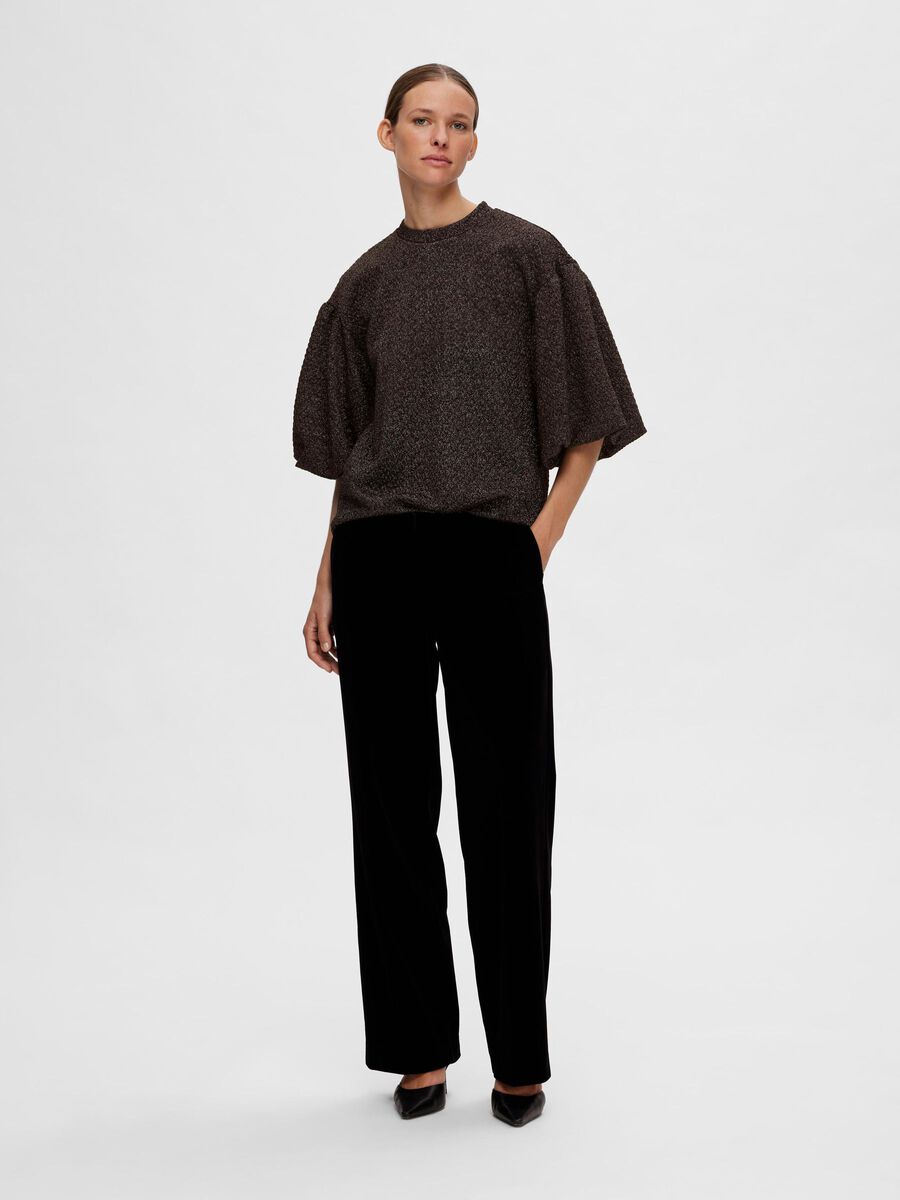 SLFAGNETHE 2/4 O-NECK JAQ TOP