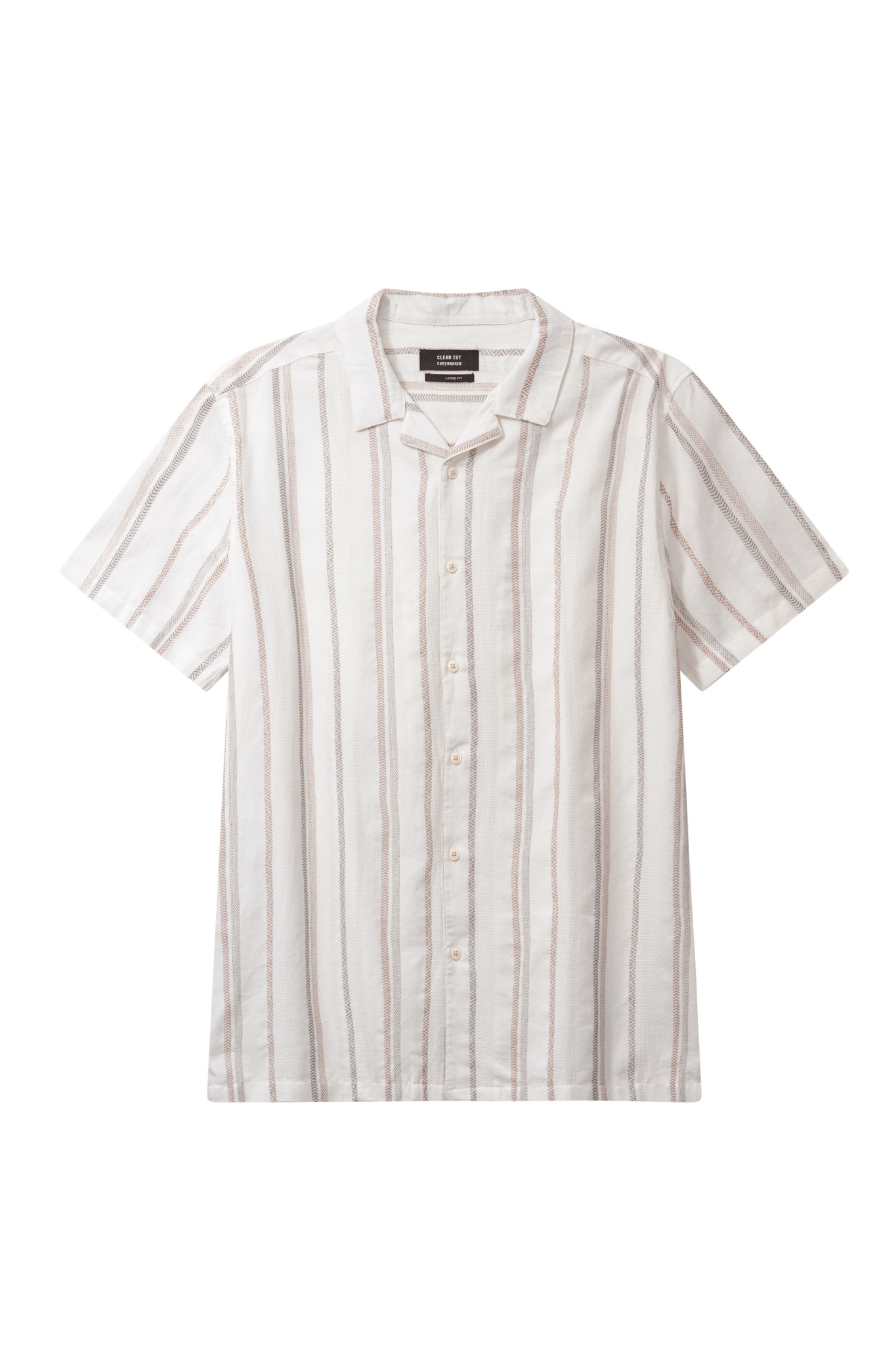 BOWLING EVALD S/S SHIRT - ECRU