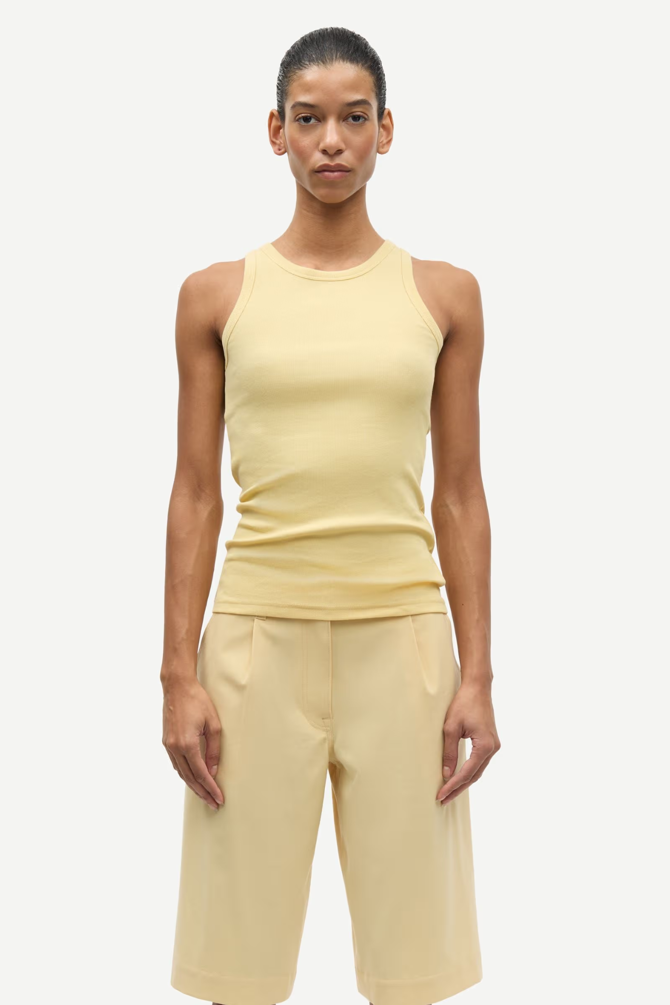 HARPER PLEAT SHORTS - STRAW