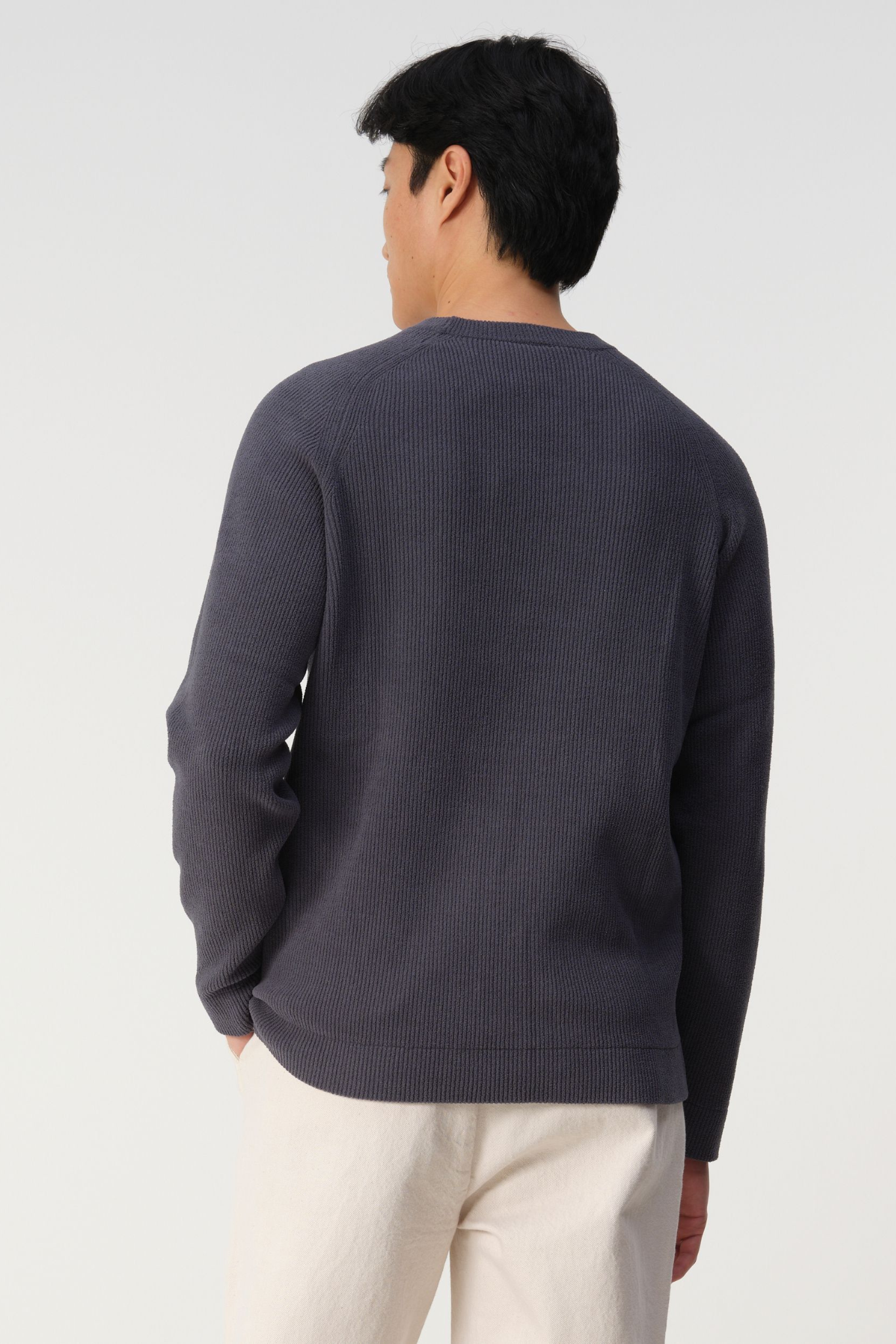 RAMIL ROUND NECK SWEATER - OMBRE BLUE