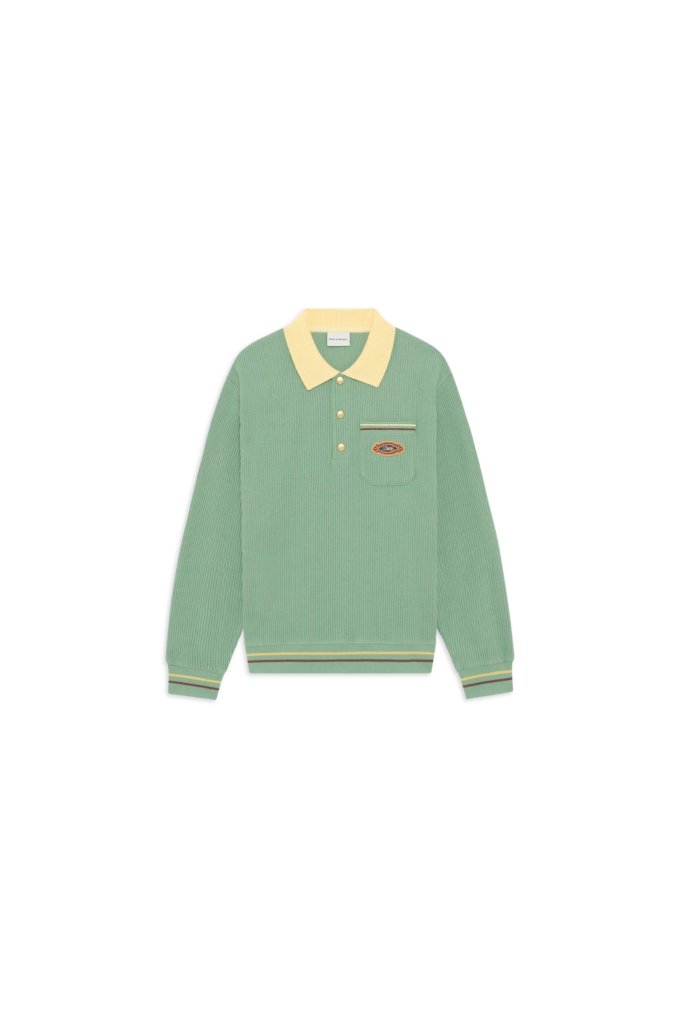 POLO ML DRÔLE PATCH - LIGHT GREEN