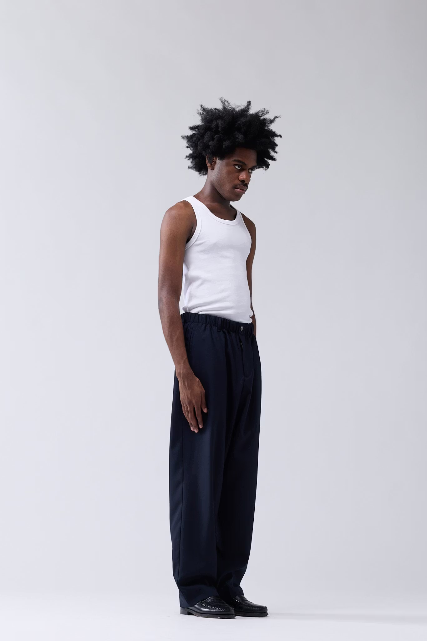 WOOL WORK TROUSERS - NIGHT