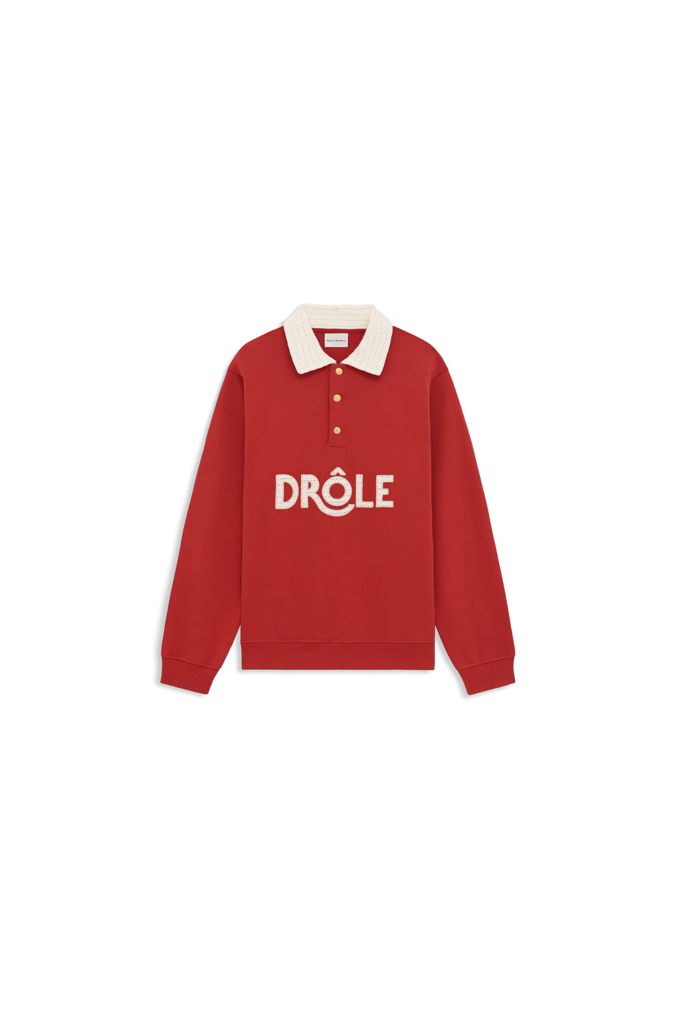 POLO DRÔLE COL CROCHET - DARK RED