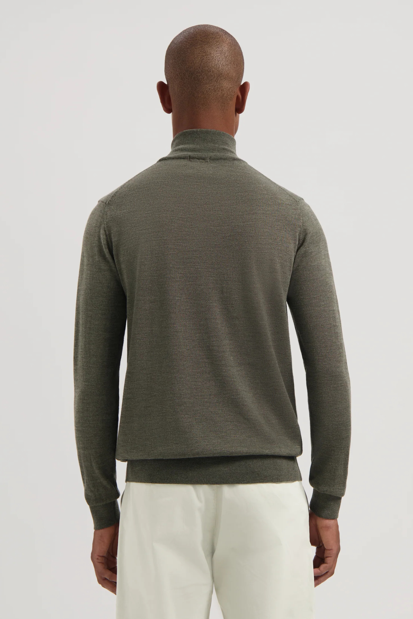 DESTIN SKIPPER HALF ZIP SWEATER - DAR ARMY