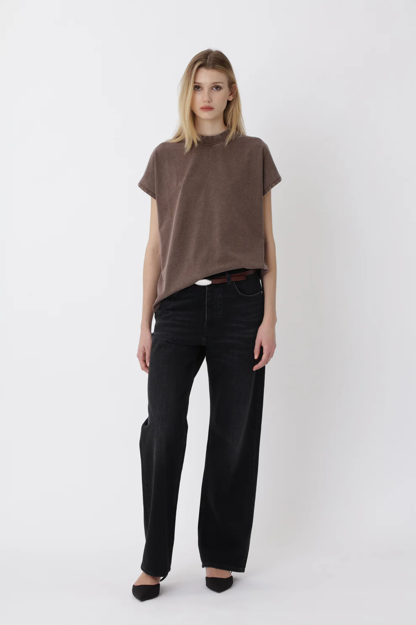 EMERSON T-SHIRT - WASHED CARAFE BROWN