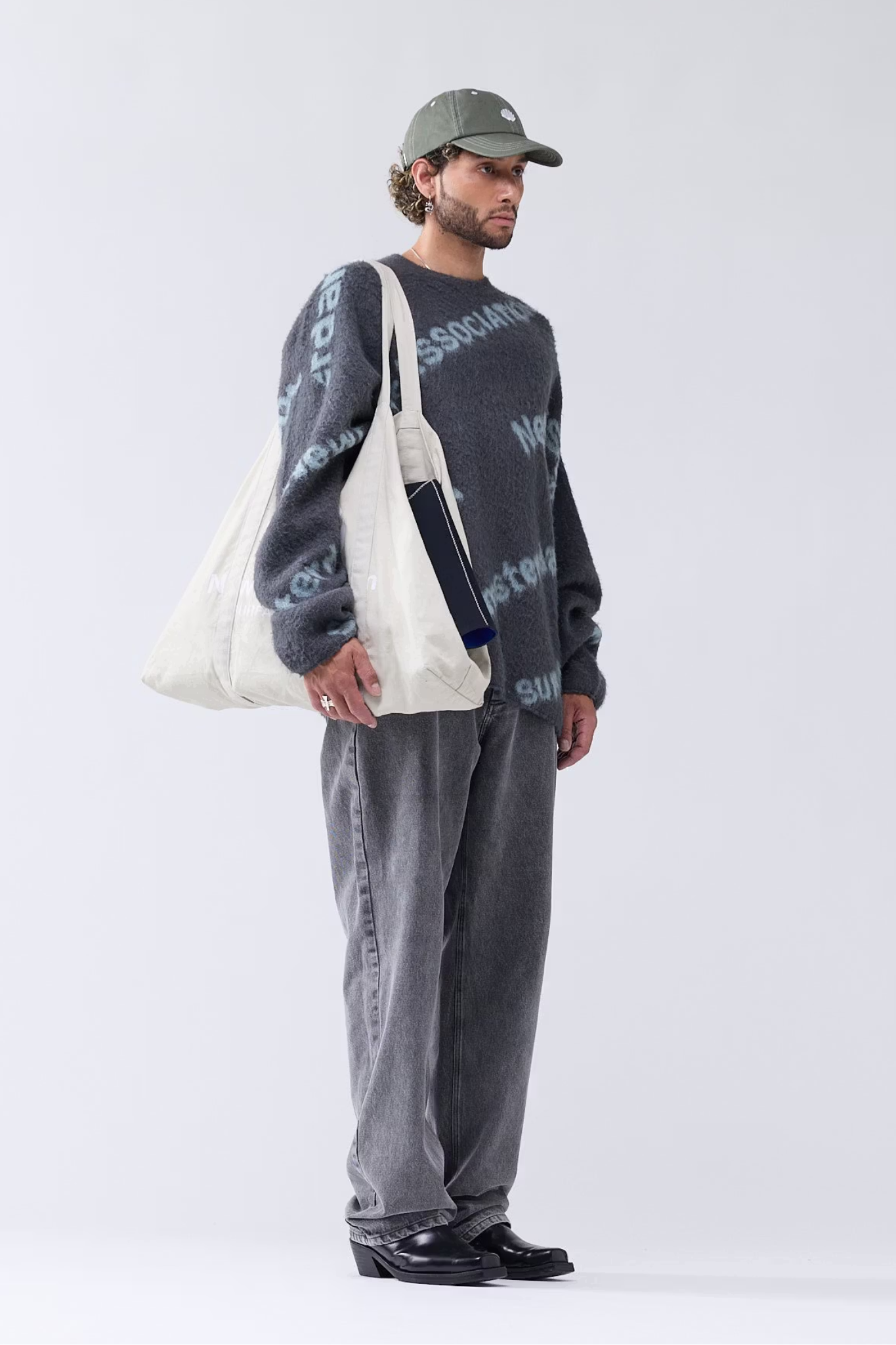 JACQUARD KNIT - GREEN/TEAL