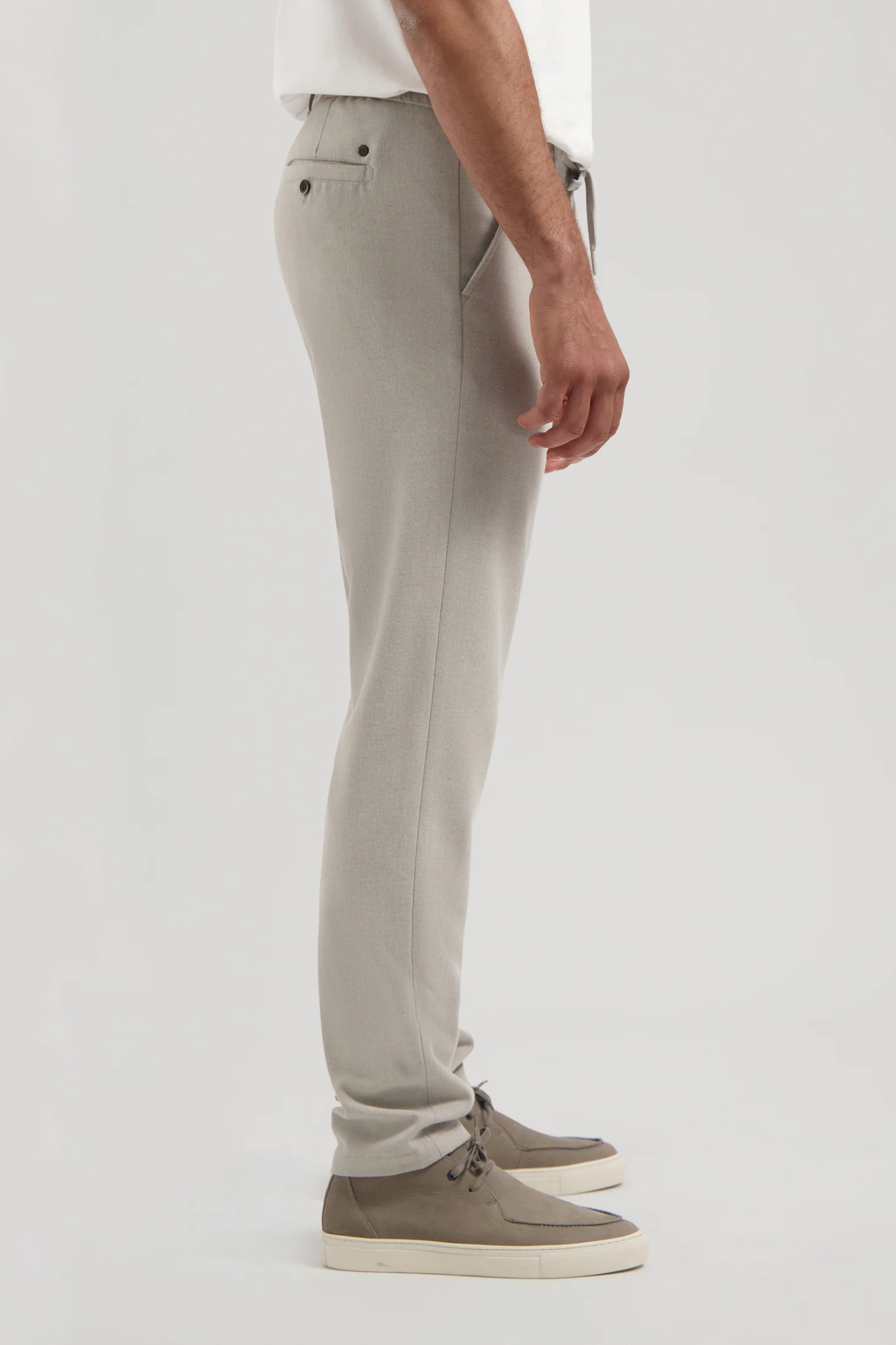 LOGAN TWILL FLANNEL PANTS - GHOST GREY