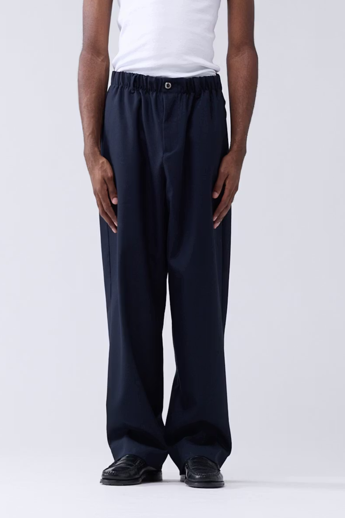 WOOL WORK TROUSERS - NIGHT