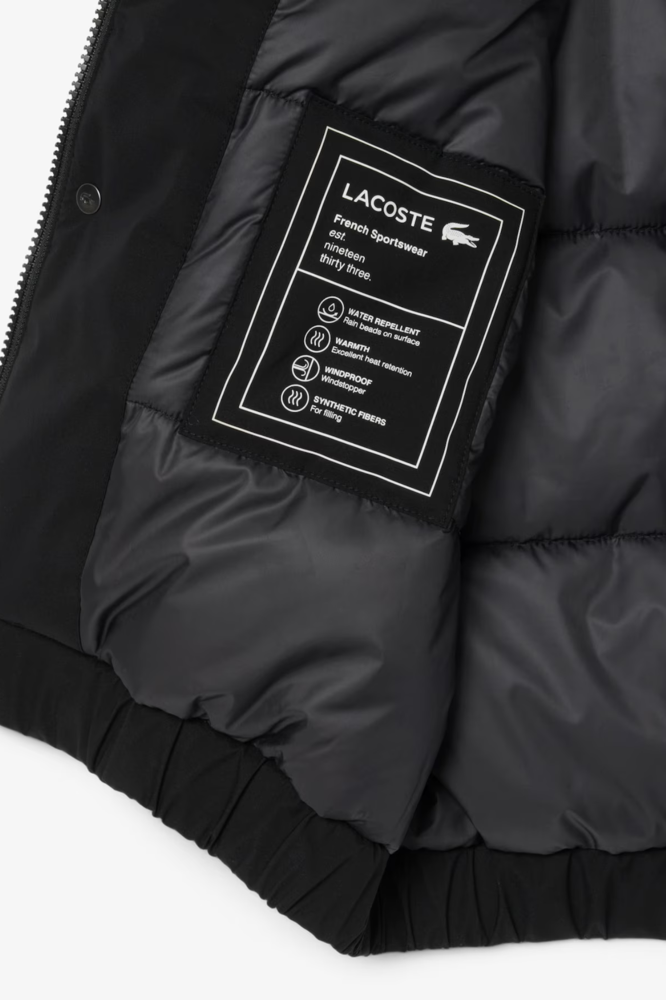 WATER-REPELLENT PADDED JACKET - BLACK