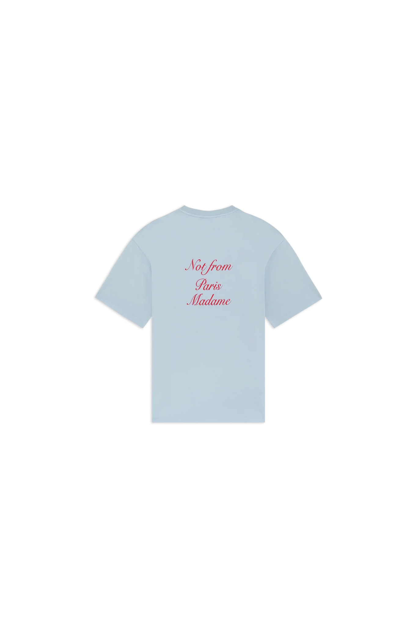 LE T-SHIRT SLOGAN CALLIGRAPHY - LIGHT BLUE