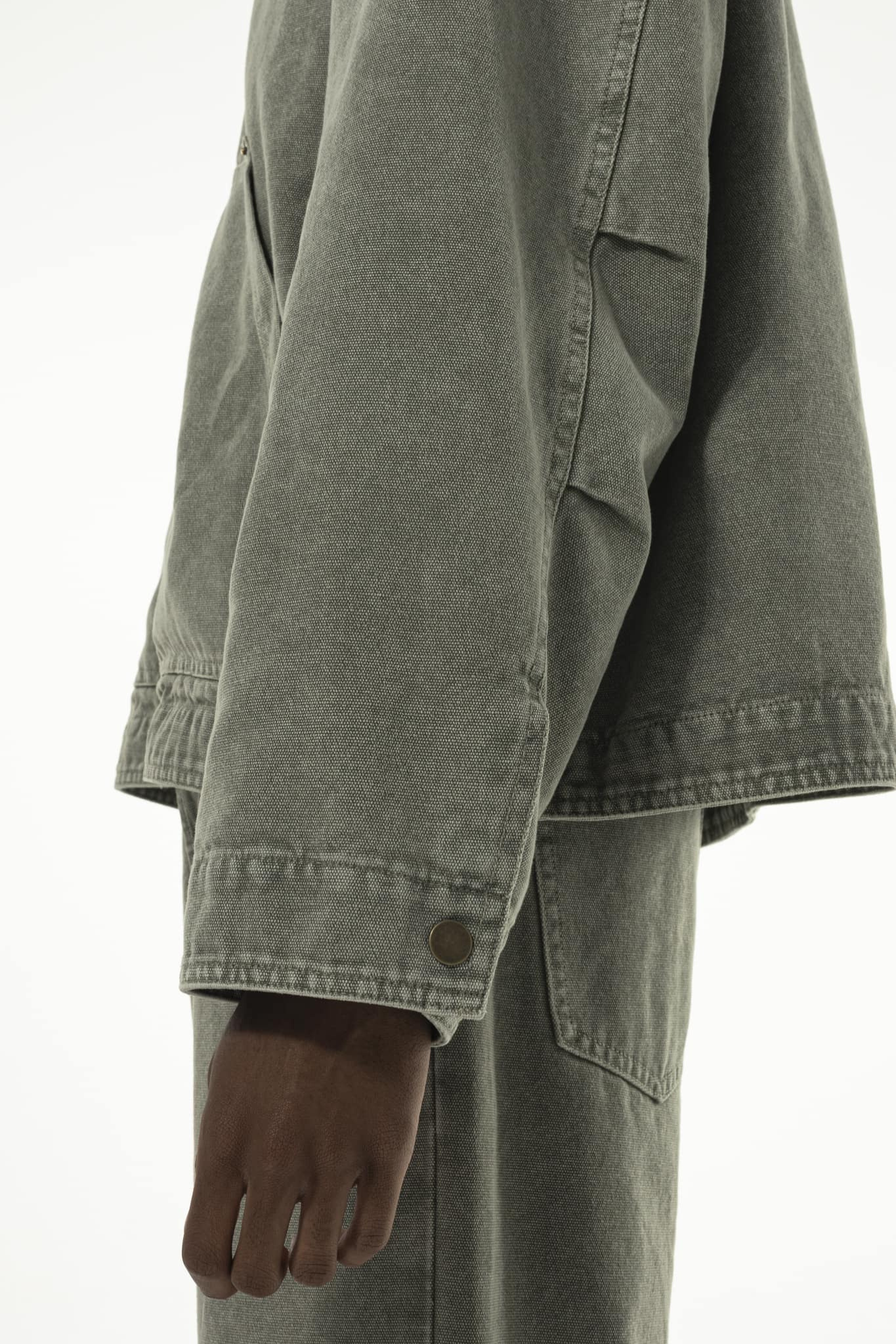 THYME VINTAGE EFFECT JACKET - GREEN