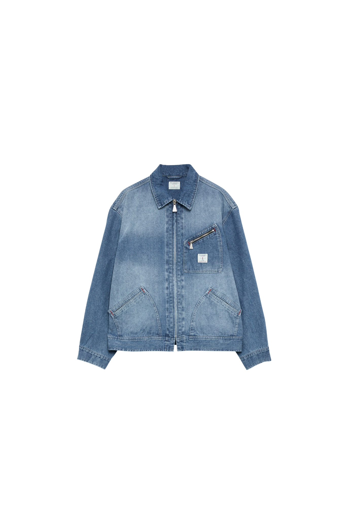 WORK SHORT JACKET - OVERALL WASH DENIM
