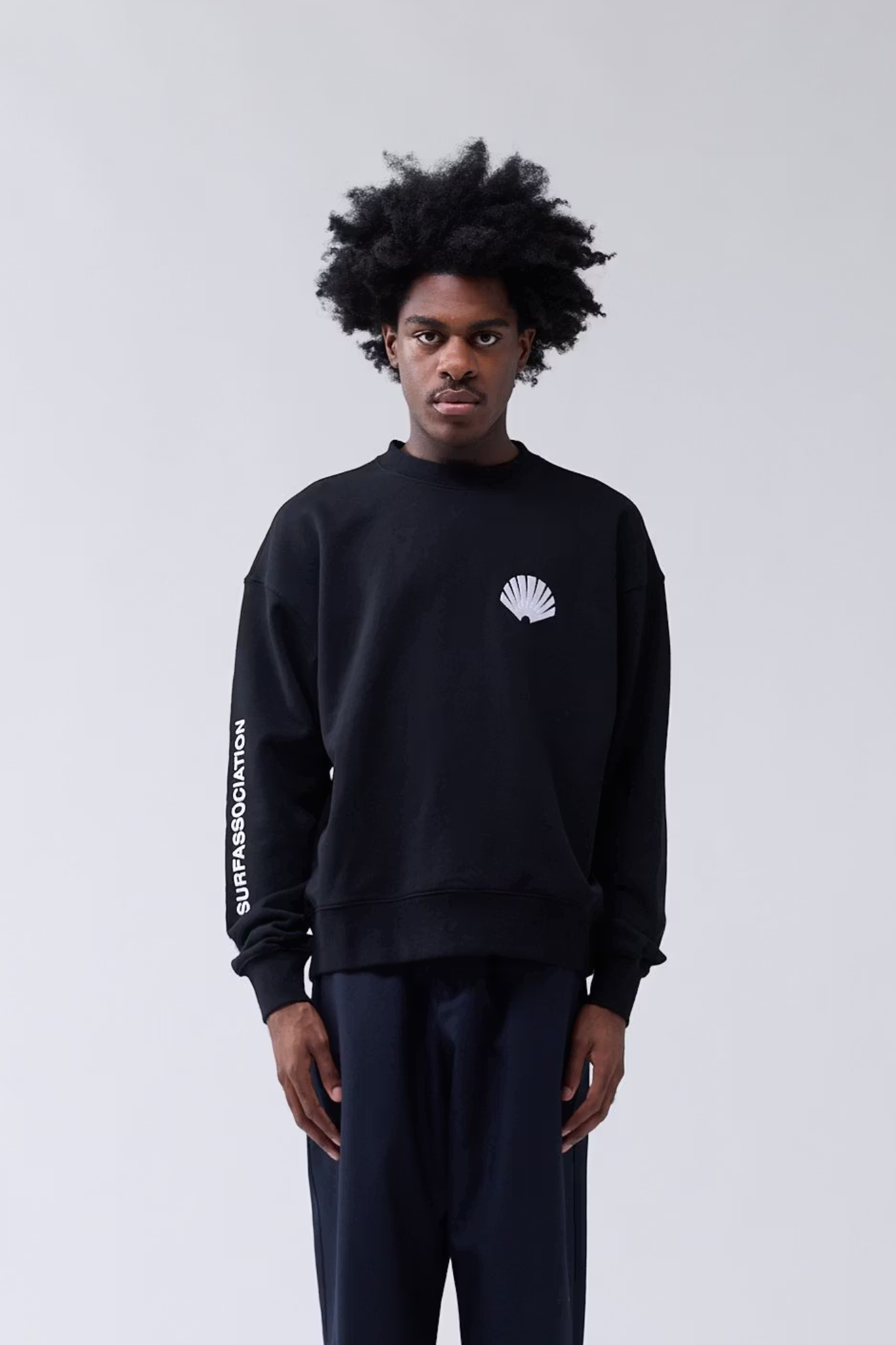 LOGO CREWNECK - BLACK/WHITE