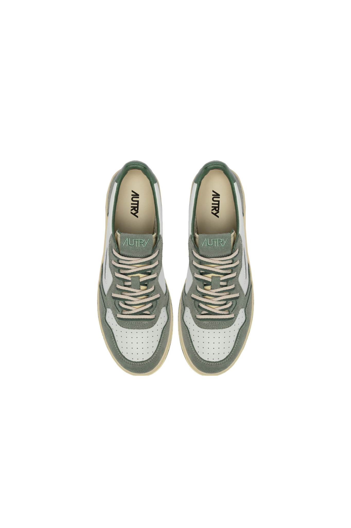 AULM-BW02 - MEDALIST LOW MEN SNEAKERS - LEA/SUEBIC WHT/MILIT