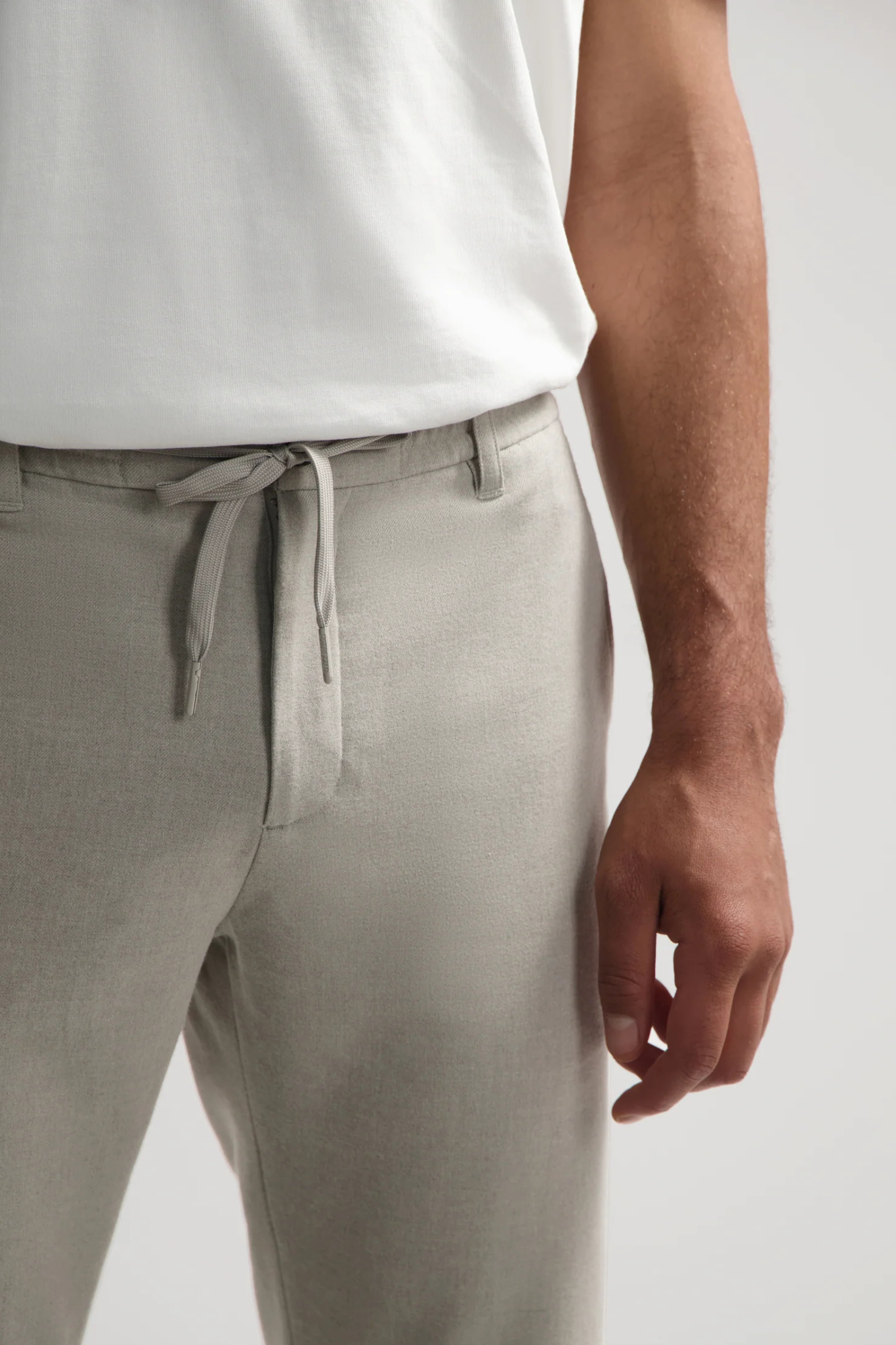 LOGAN TWILL FLANNEL PANTS - GHOST GREY
